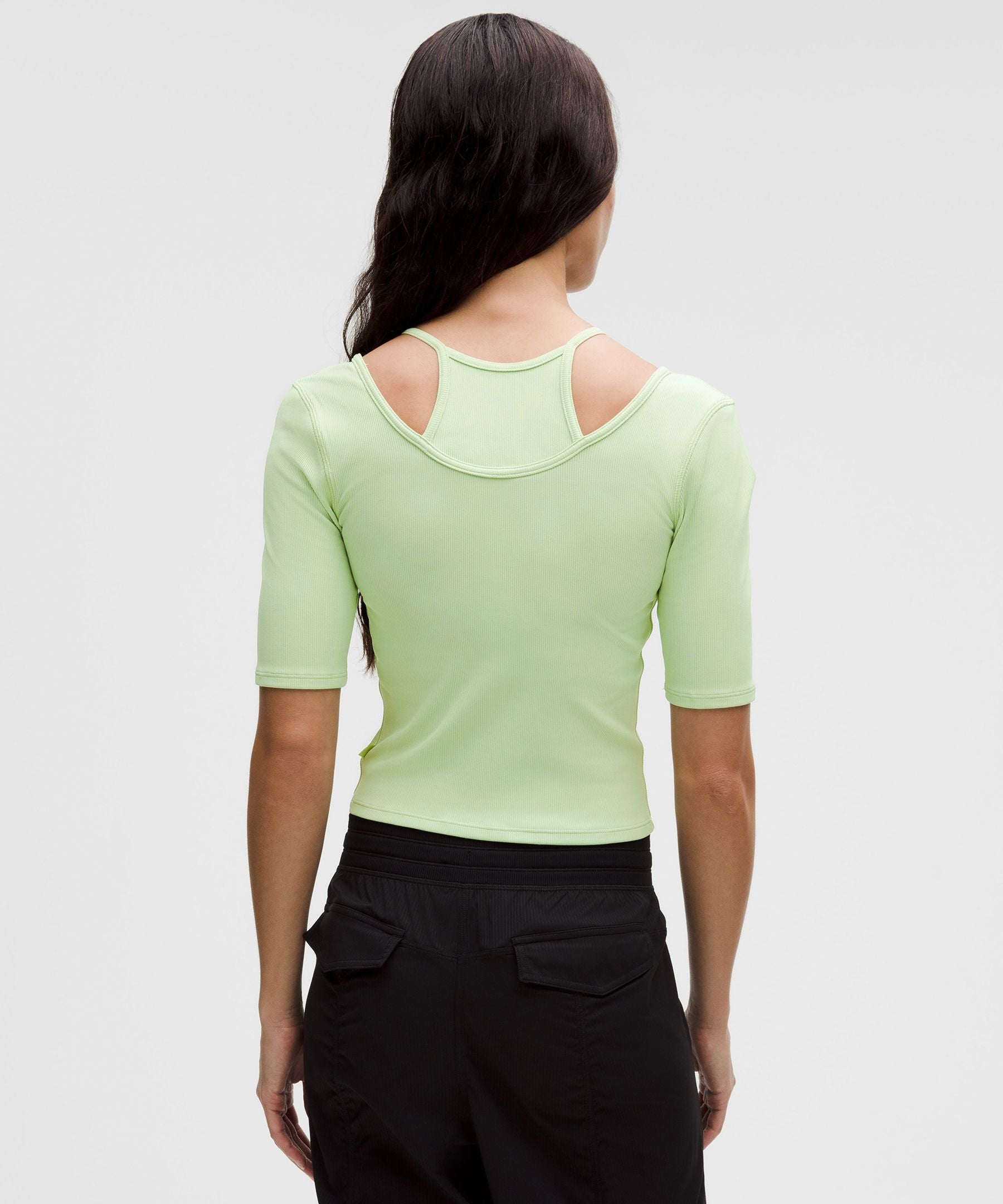 Lululemon Women's Layered-Look Ribbed Short-Sleeve Shirt