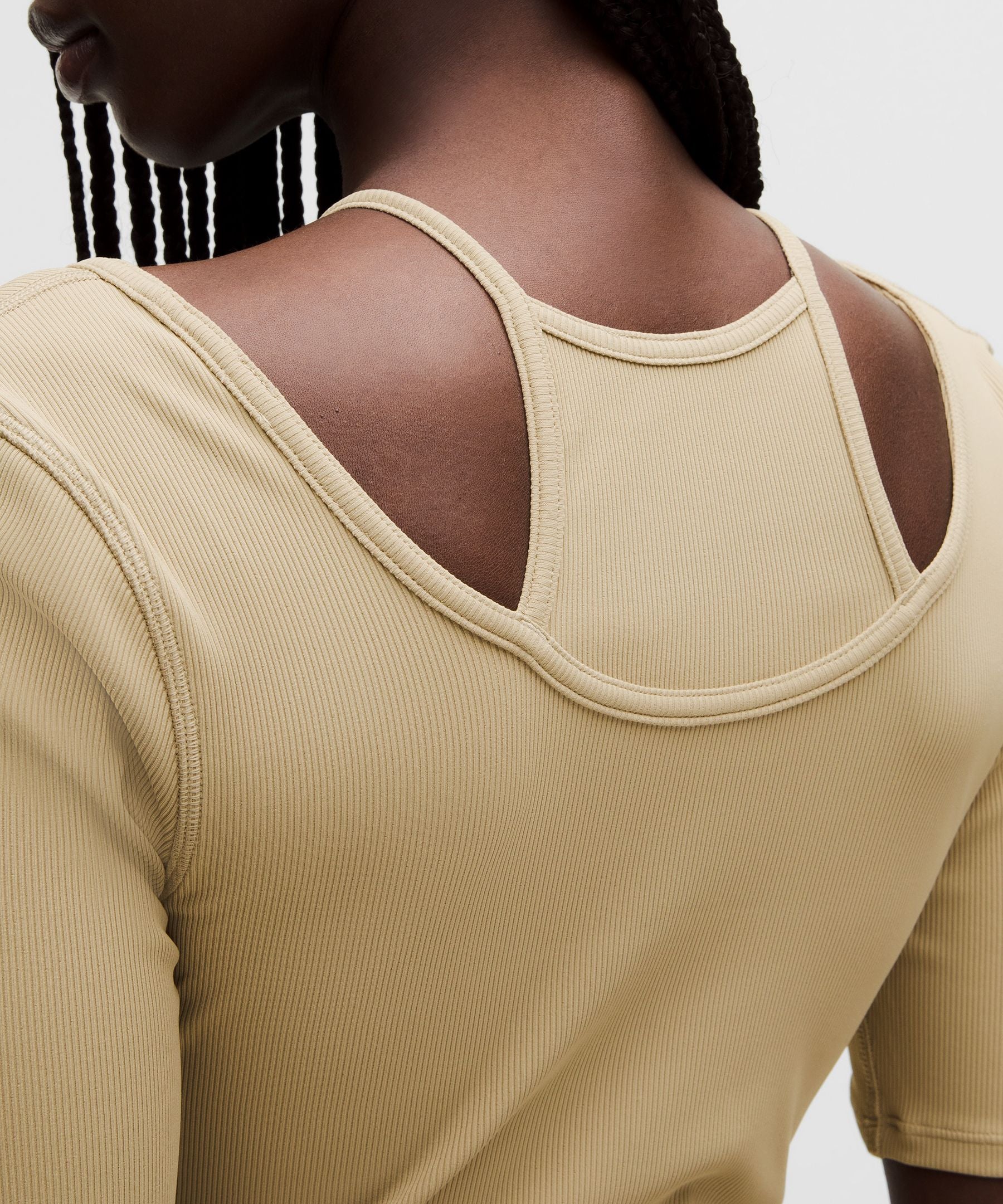 Lululemon Women's Layered-Look Ribbed Short-Sleeve Shirt