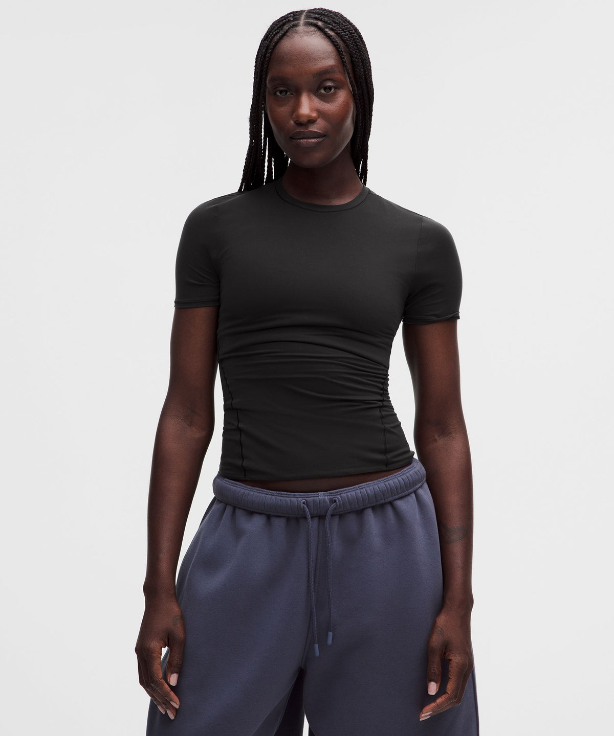 Lululemon Women's Wundermost Ultra-Soft Nulu Hip-Length Crewneck Shirt