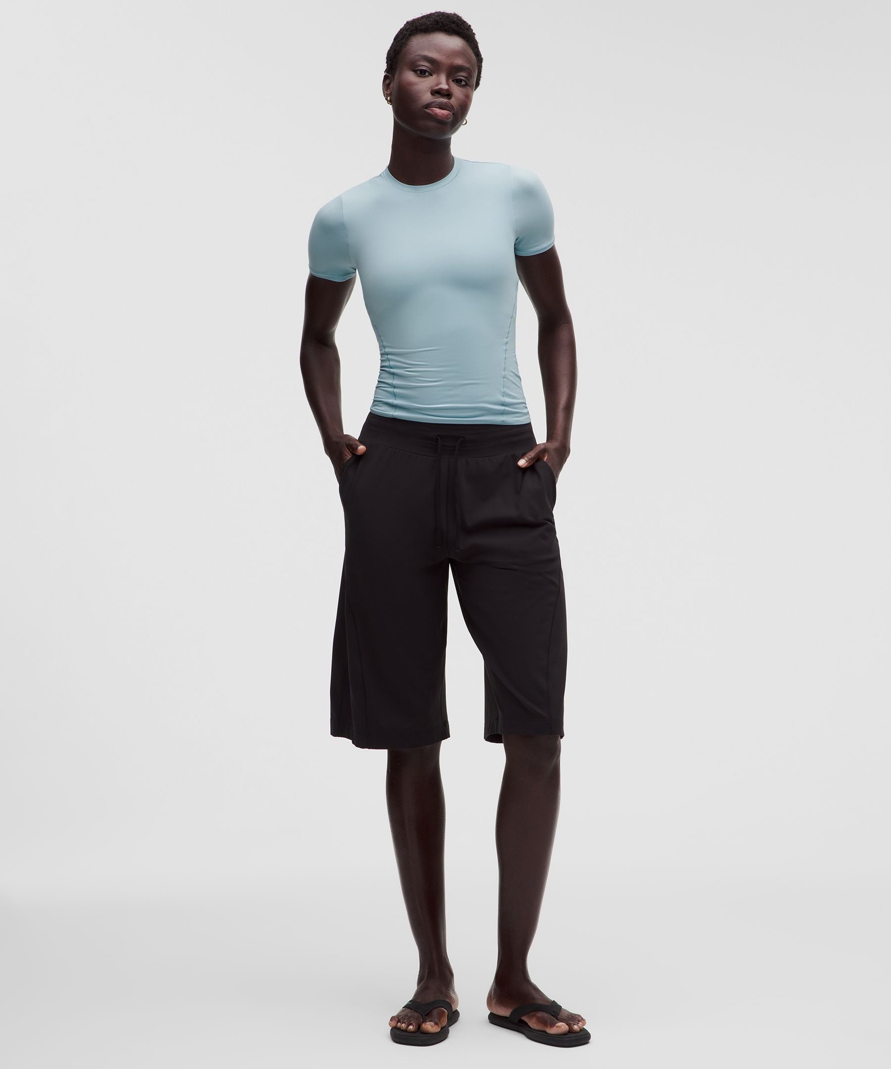 Lululemon Women's Wundermost Ultra-Soft Nulu Hip-Length Crewneck Shirt