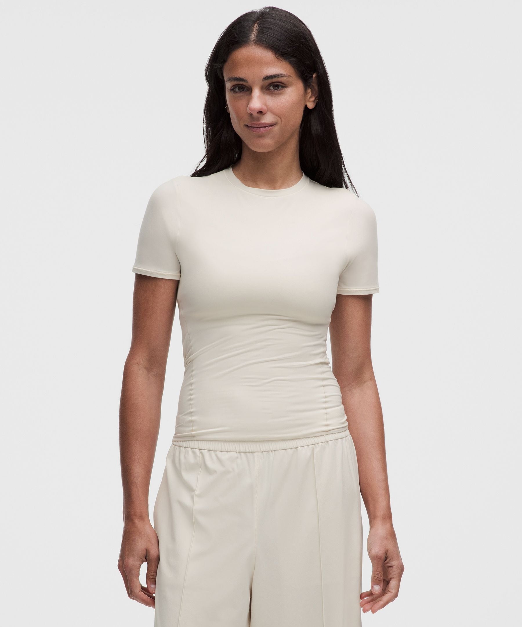 Lululemon Women's Wundermost Ultra-Soft Nulu Hip-Length Crewneck Shirt