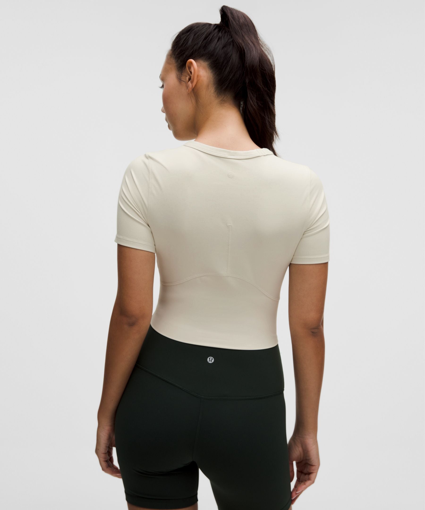 Lululemon Women's Cropped Nulu Twist-Hem Short-Sleeve Shirt