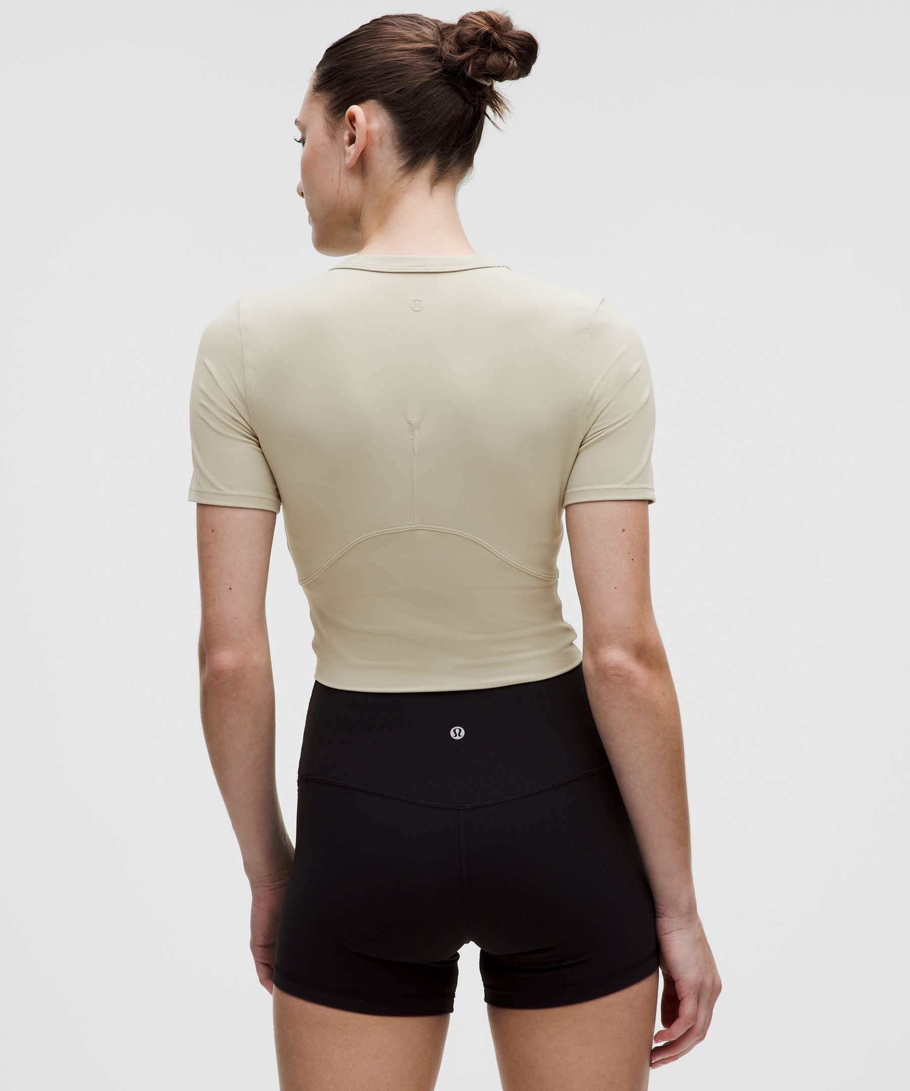 Lululemon Women's Cropped Nulu Twist-Hem Short-Sleeve Shirt
