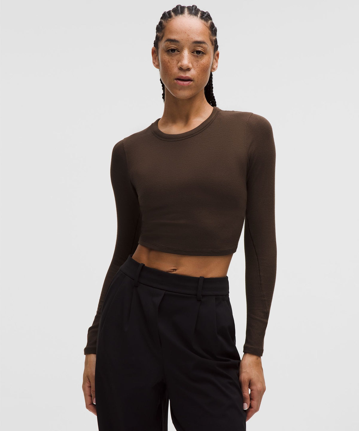 Lululemon Women's Hold Tight Straight-Hem Cropped Long-Sleeve Shirt