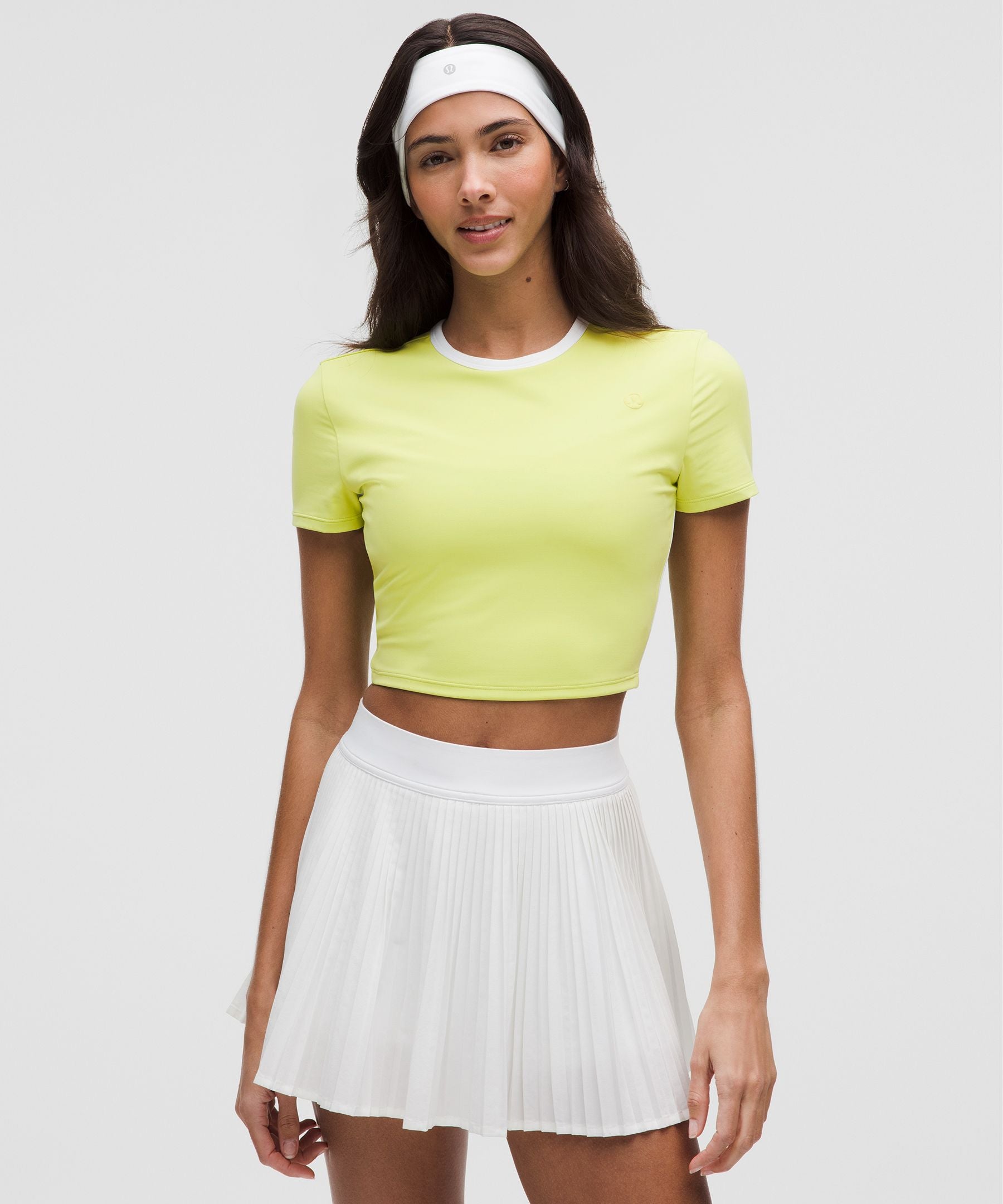 Lululemon Women's Tight-Fit Cropped Shelf-Bra T-Shirt *Light Support, B/C Cup