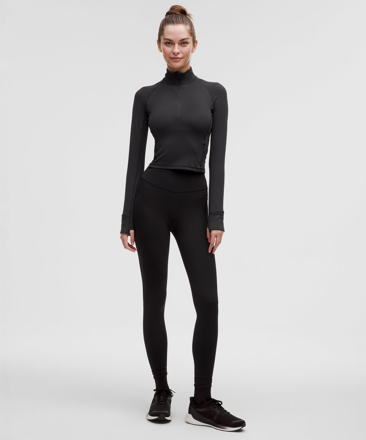 Lululemon Women's It's Rulu Ribbed Cropped Half Zip *Updated