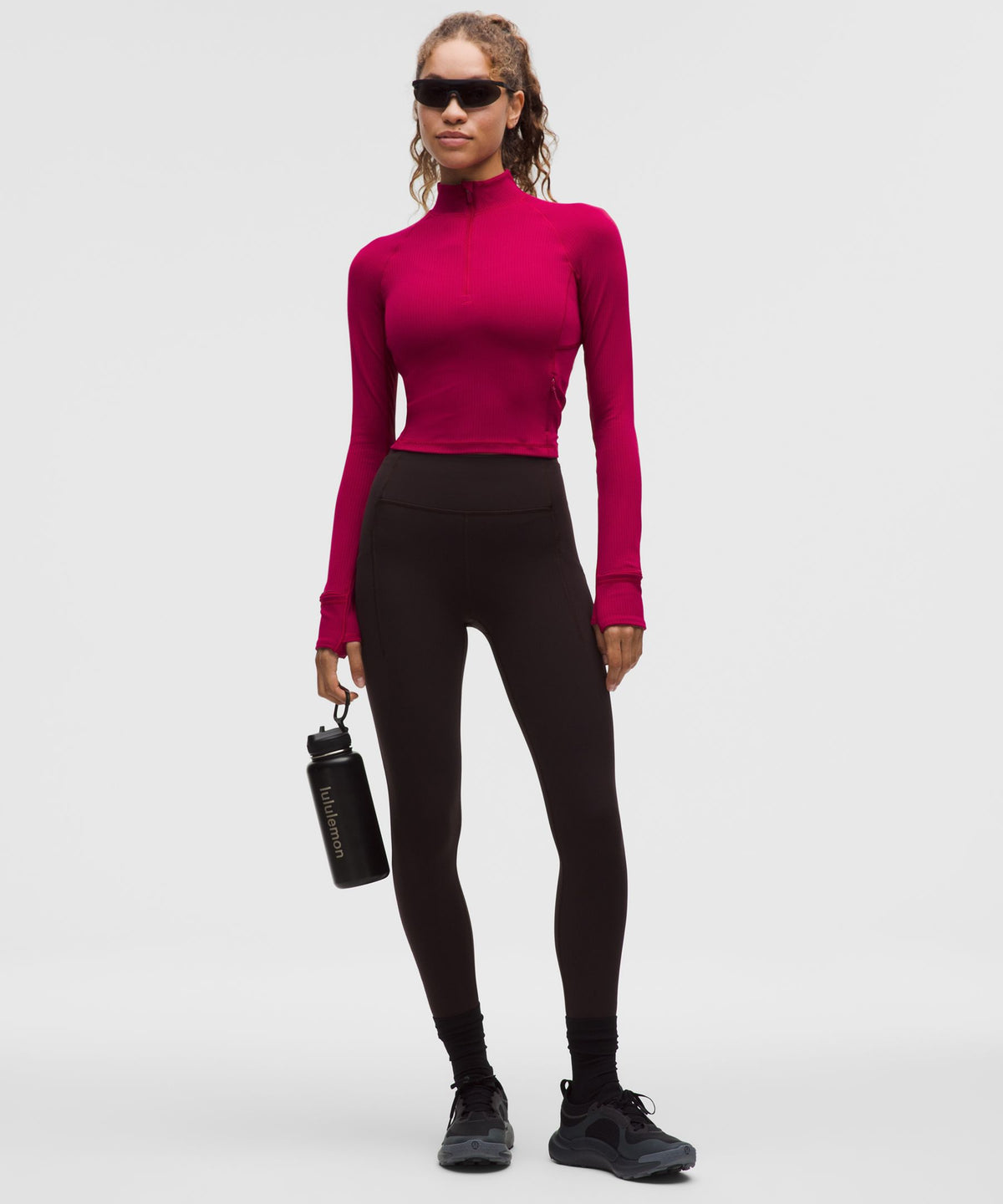 Lululemon Women's It's Rulu Ribbed Cropped Half Zip *Updated