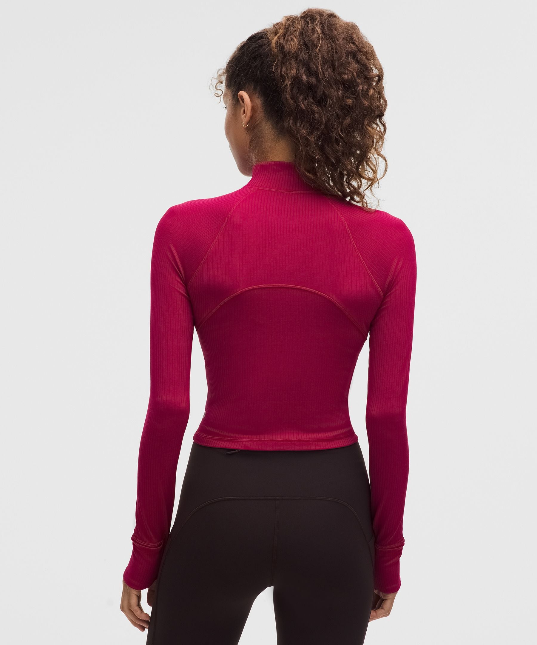 Lululemon Women's It's Rulu Ribbed Cropped Half Zip *Updated