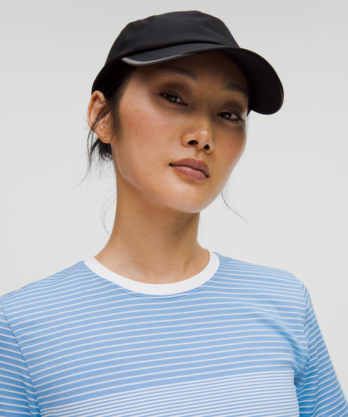 Lululemon Women's Seamless Classic-Fit Mariner Stripe Cropped T-Shirt