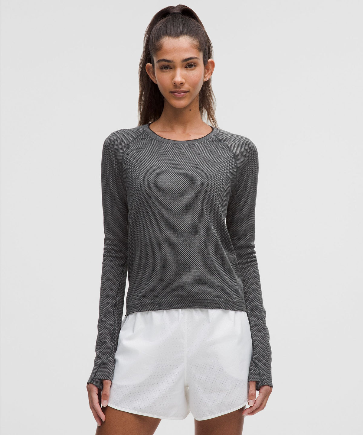 Lululemon Women's Swiftly Tech Long-Sleeve Shirt 2.0 Waist Length *Textured Knit