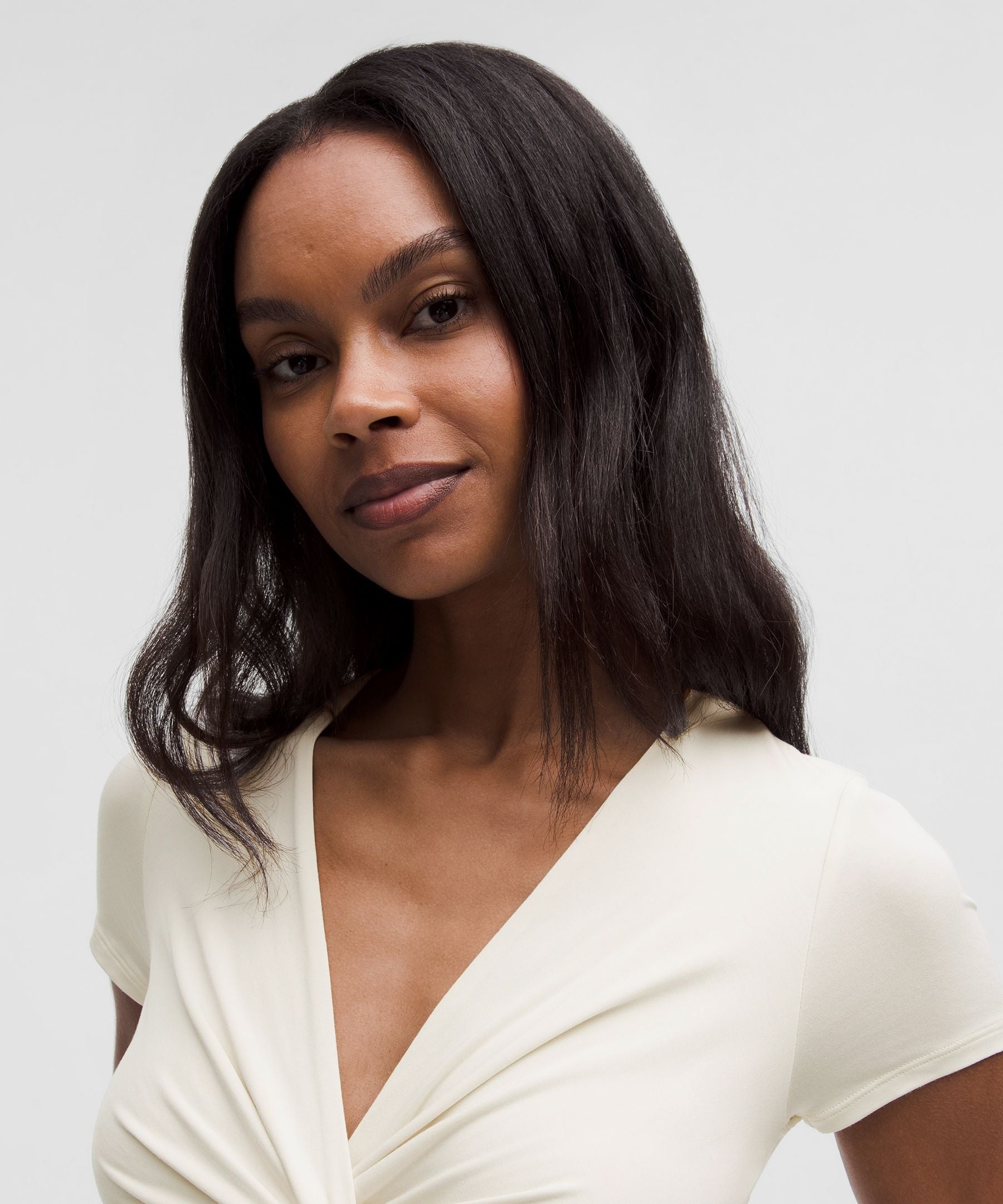 Lululemon Women's Modal-Silk Twist-Front Cropped T-Shirt