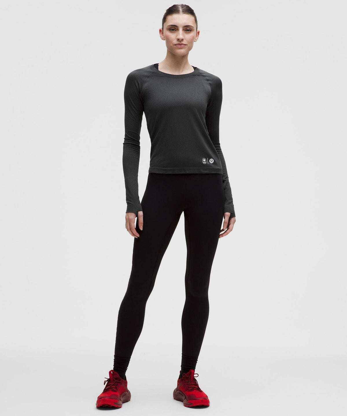Lululemon Women's Team Canada Swiftly Tech Long-Sleeve Shirt 2.0 Waist Length *COC Logo