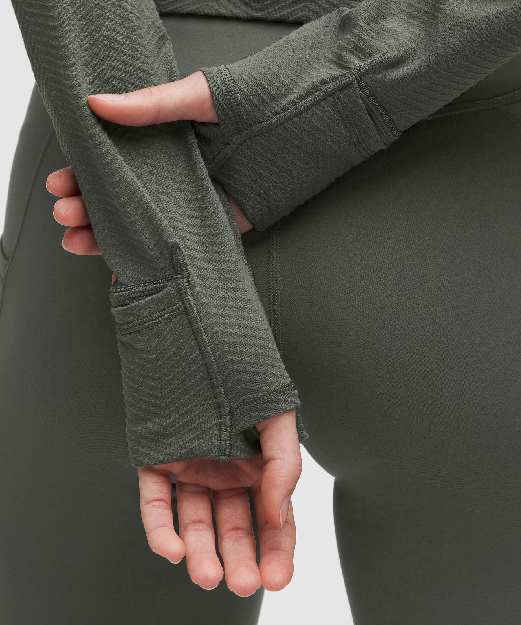 Lululemon It's Rulu Cropped Half Zip *Chevron Updated