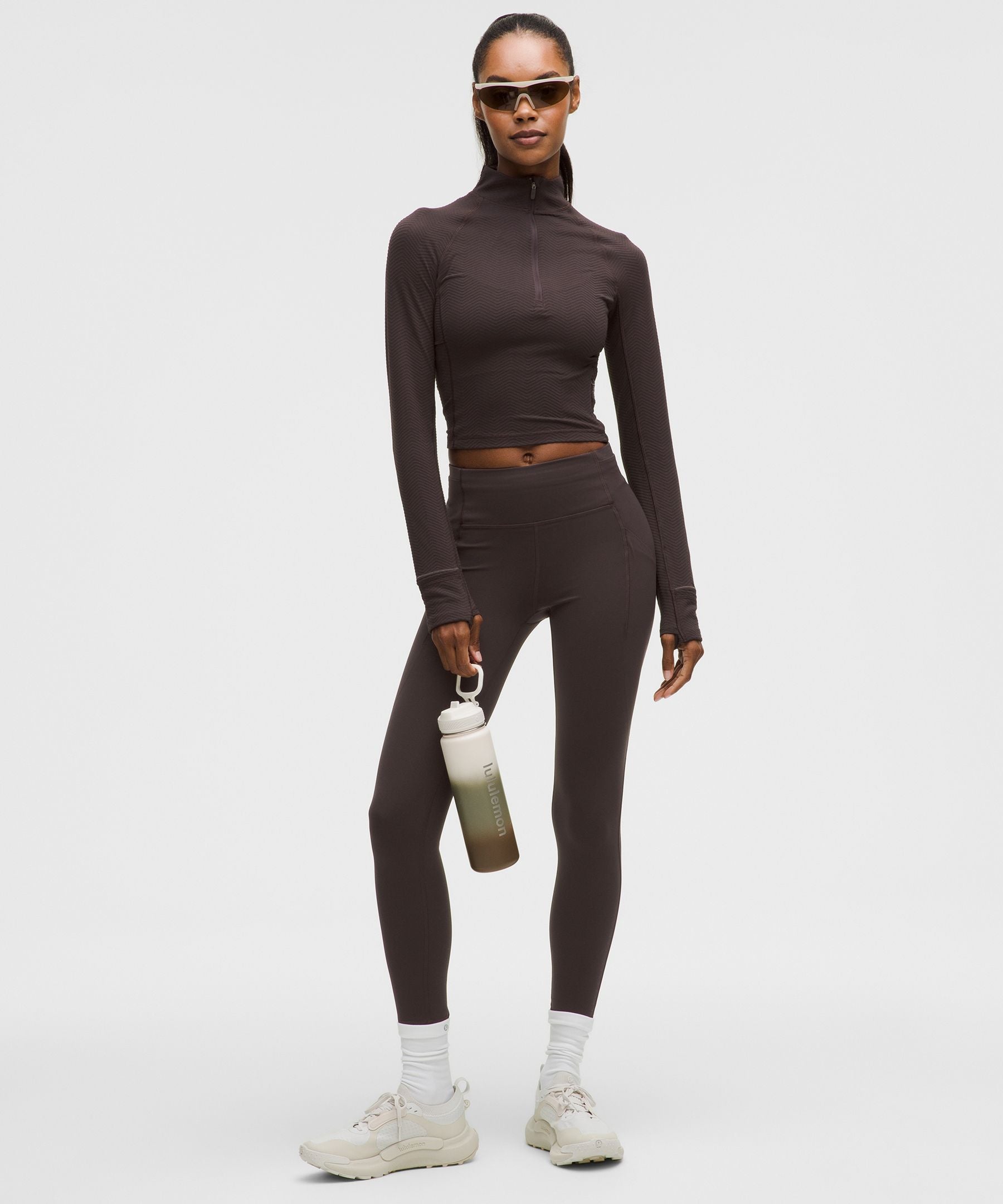 Lululemon Women's It's Rulu Cropped Half Zip *Chevron Updated