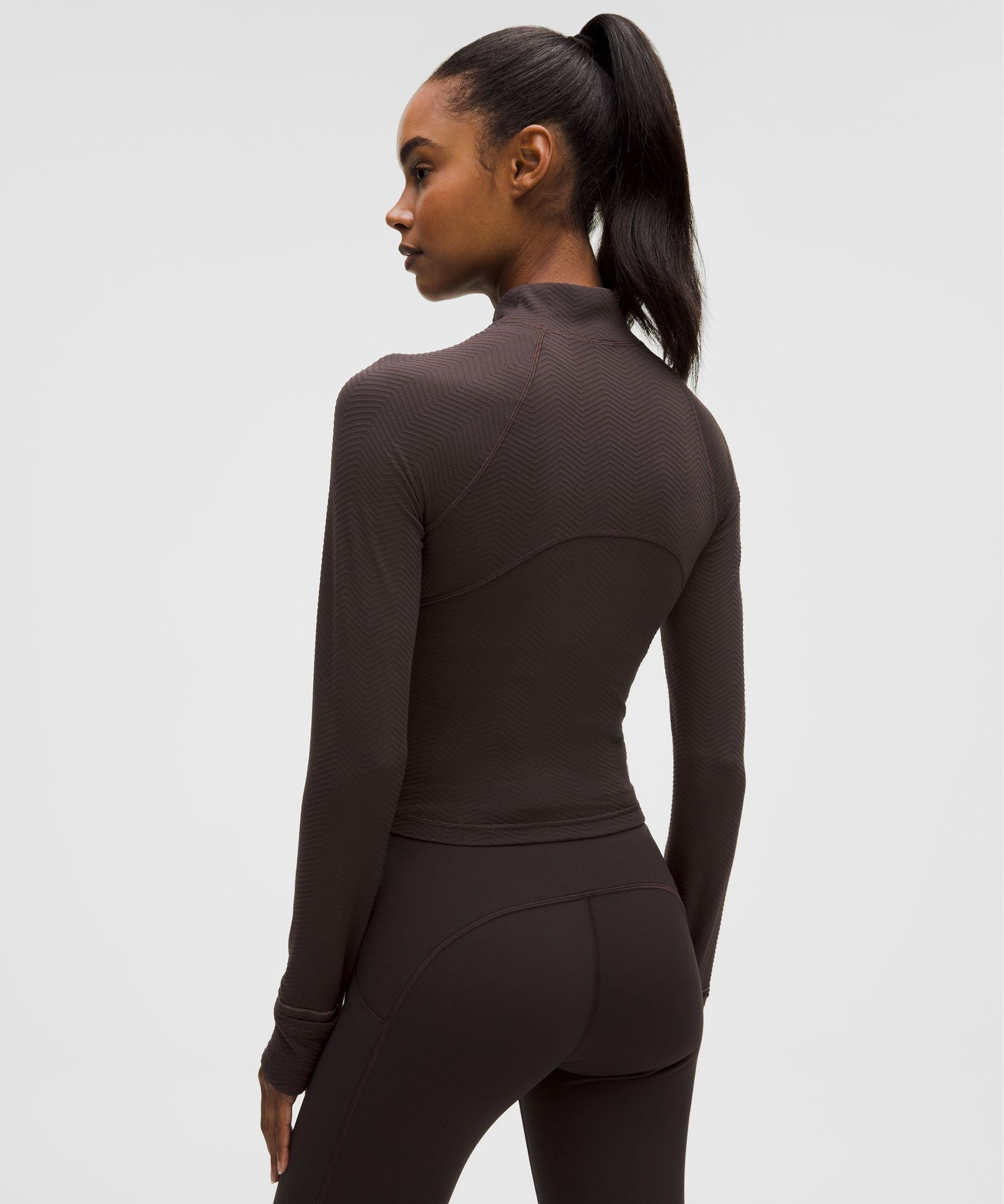 Lululemon Women's It's Rulu Cropped Half Zip *Chevron Updated
