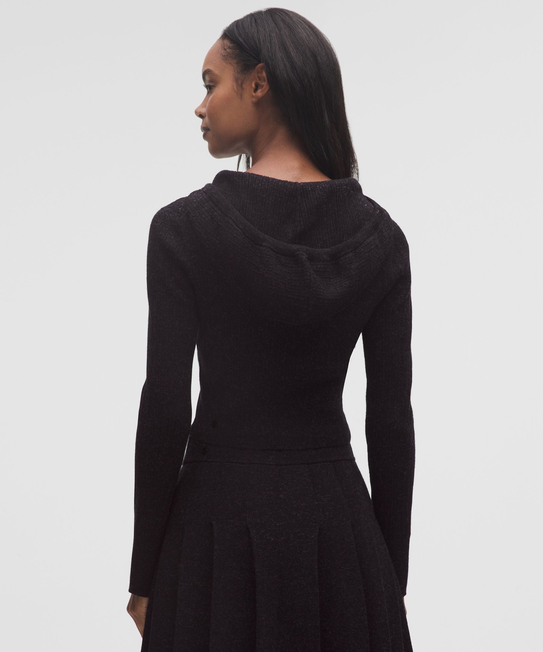 Lululemon Micro Cable Merino Wool Hooded Cardigan