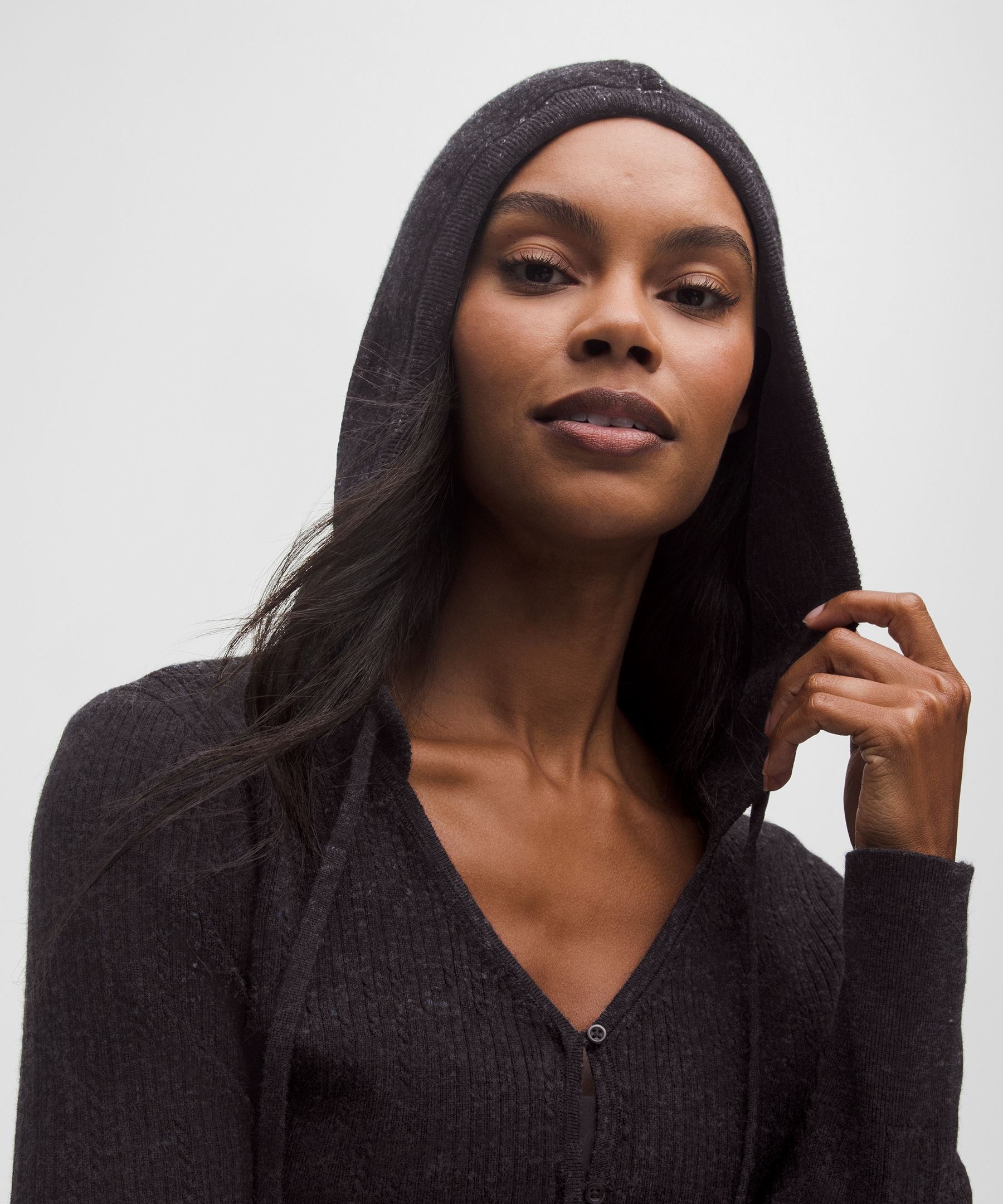 Lululemon Micro Cable Merino Wool Hooded Cardigan