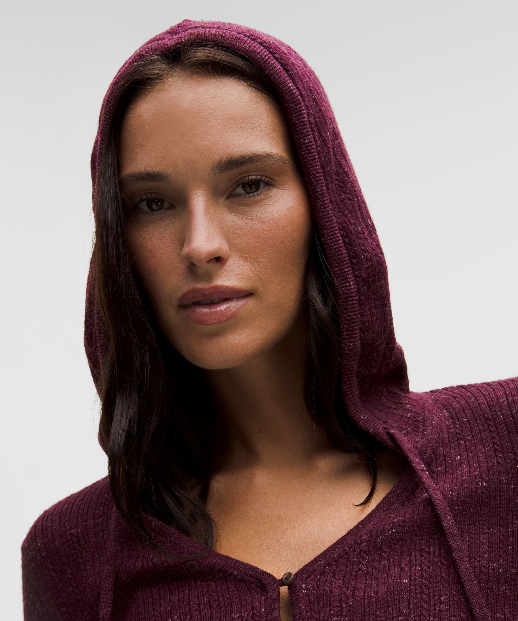 Lululemon Micro Cable Merino Wool Hooded Cardigan