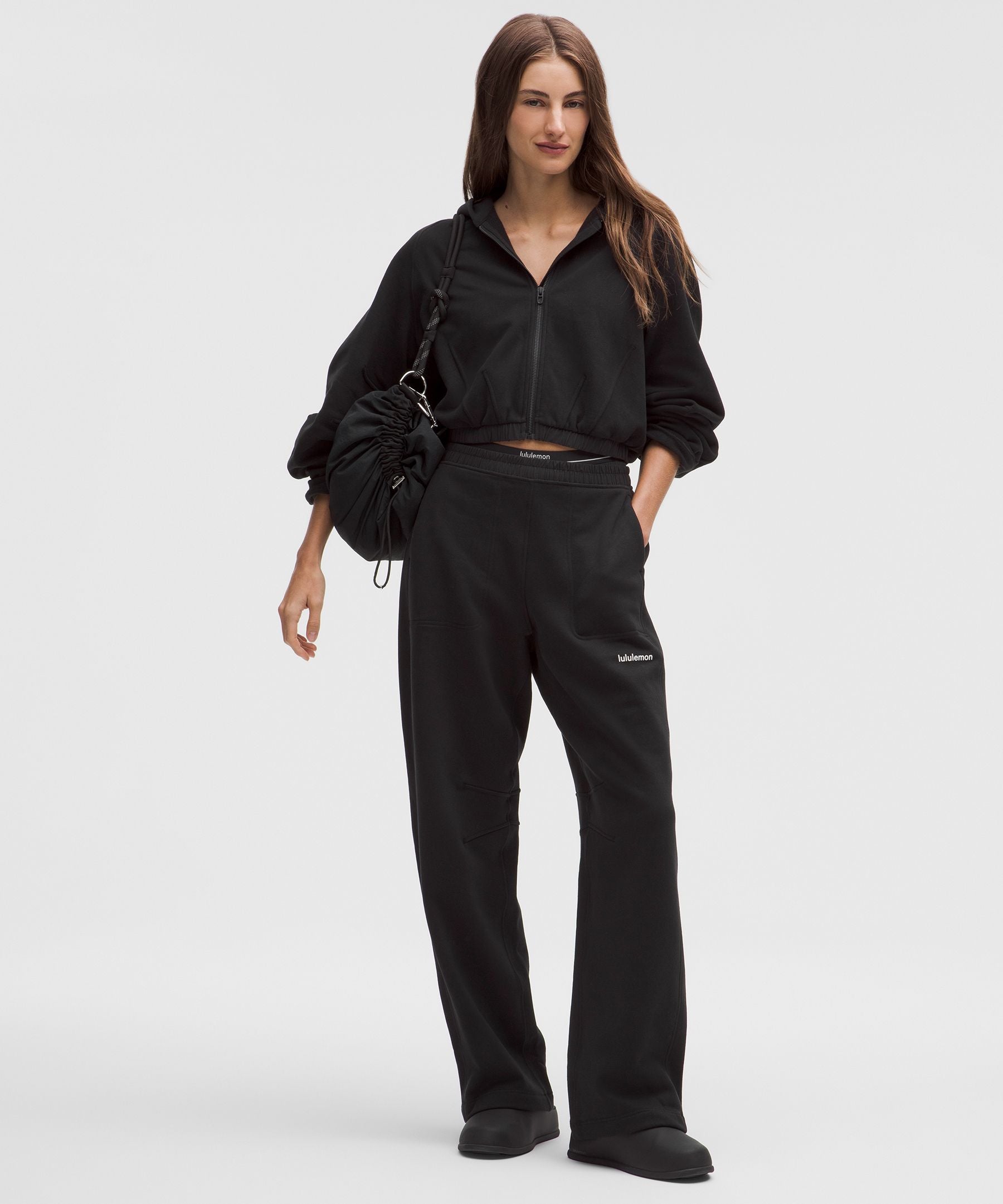 Lululemon Loungeful Relaxed-Fit Full-Zip Cropped Hoodie