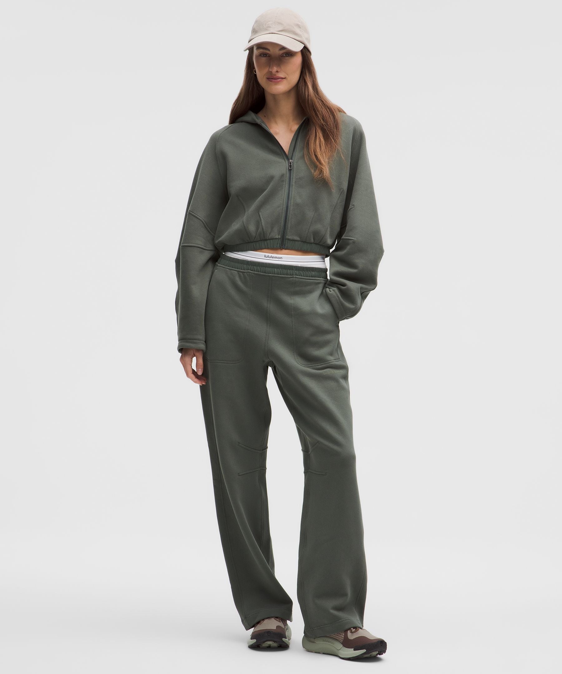 Lululemon Loungeful Relaxed-Fit Full-Zip Cropped Hoodie