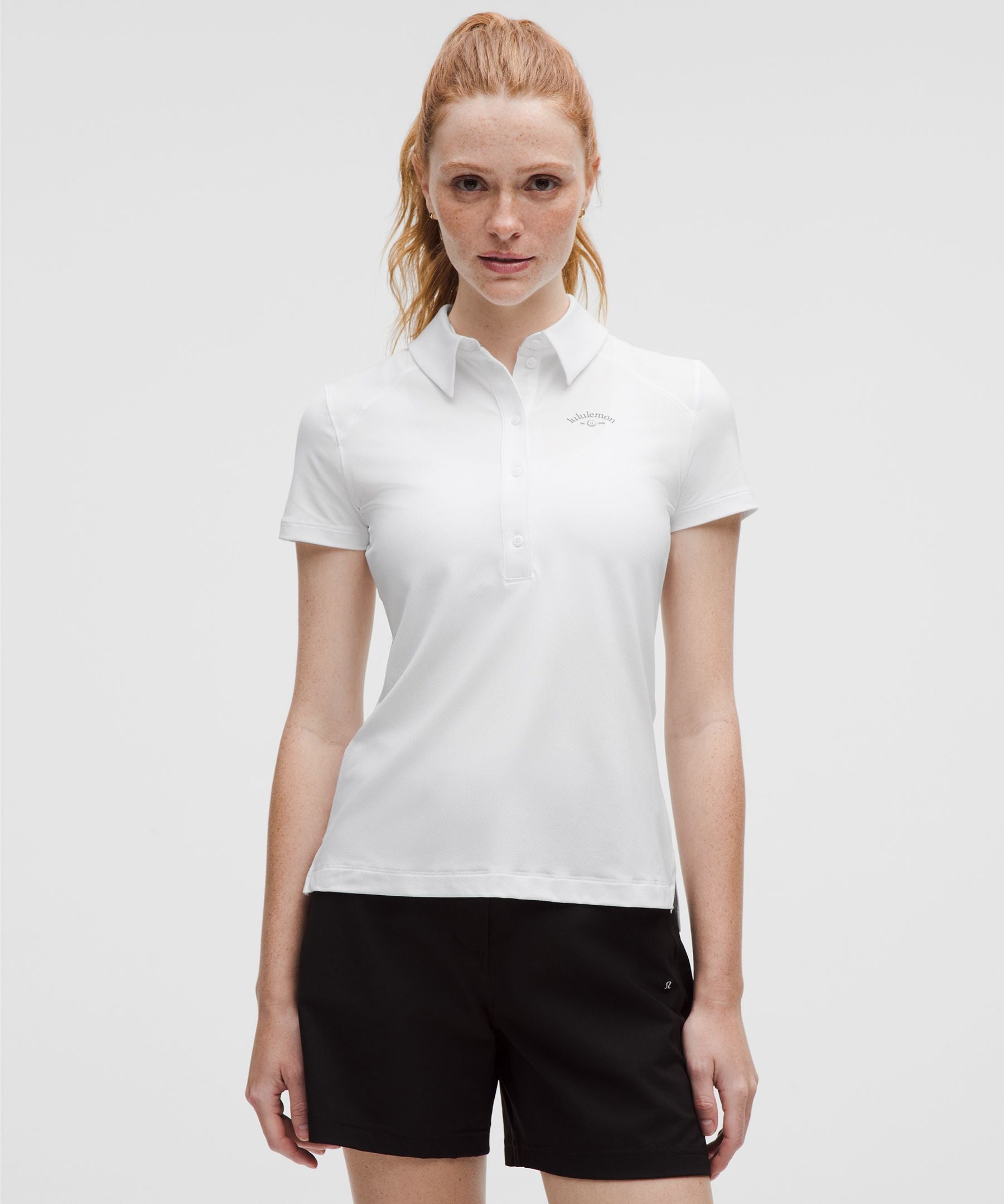 Lululemon Quick-Dry Short-Sleeve Polo Shirt Straight Hem *Graphic