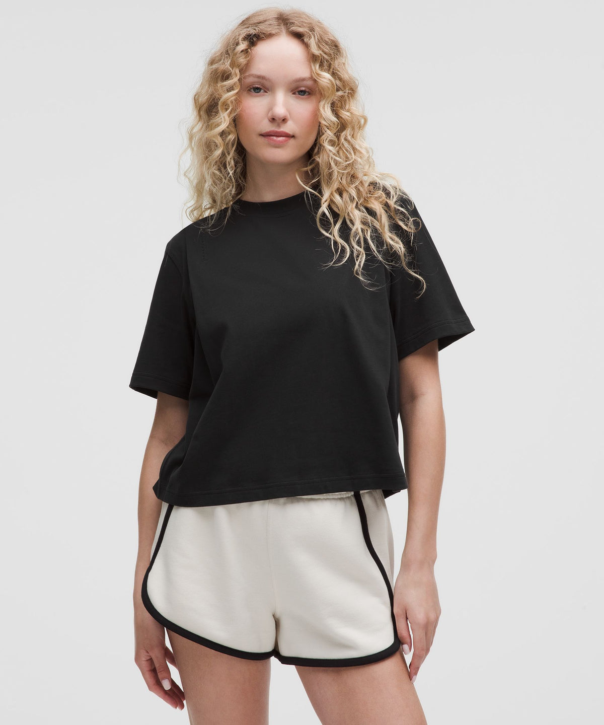 Lululemon Women's Cotton Jersey Stitch-Detail T-Shirt