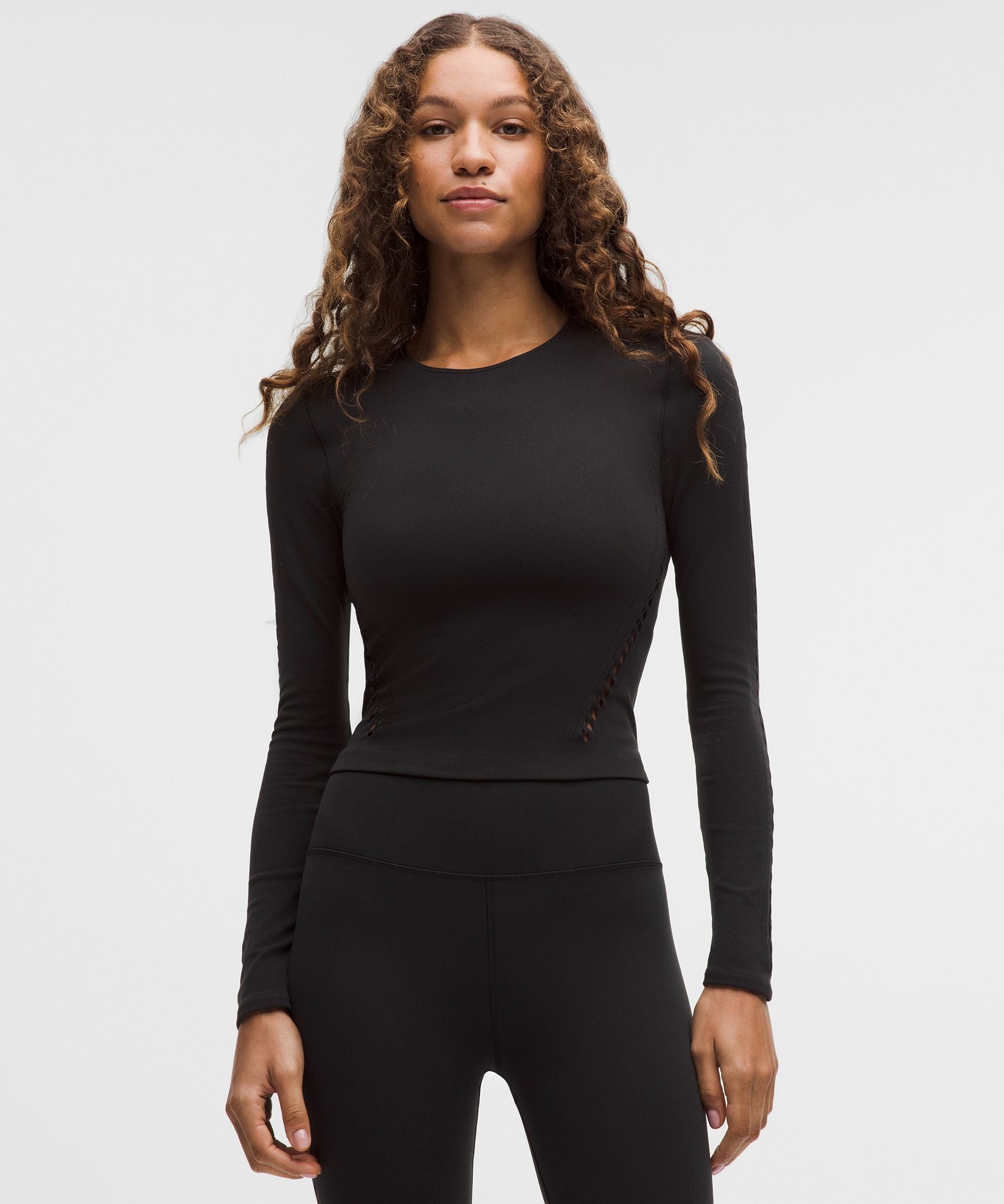 Lululemon Women's RevealKnit Eyelet Crewneck Long-Sleeve Shirt