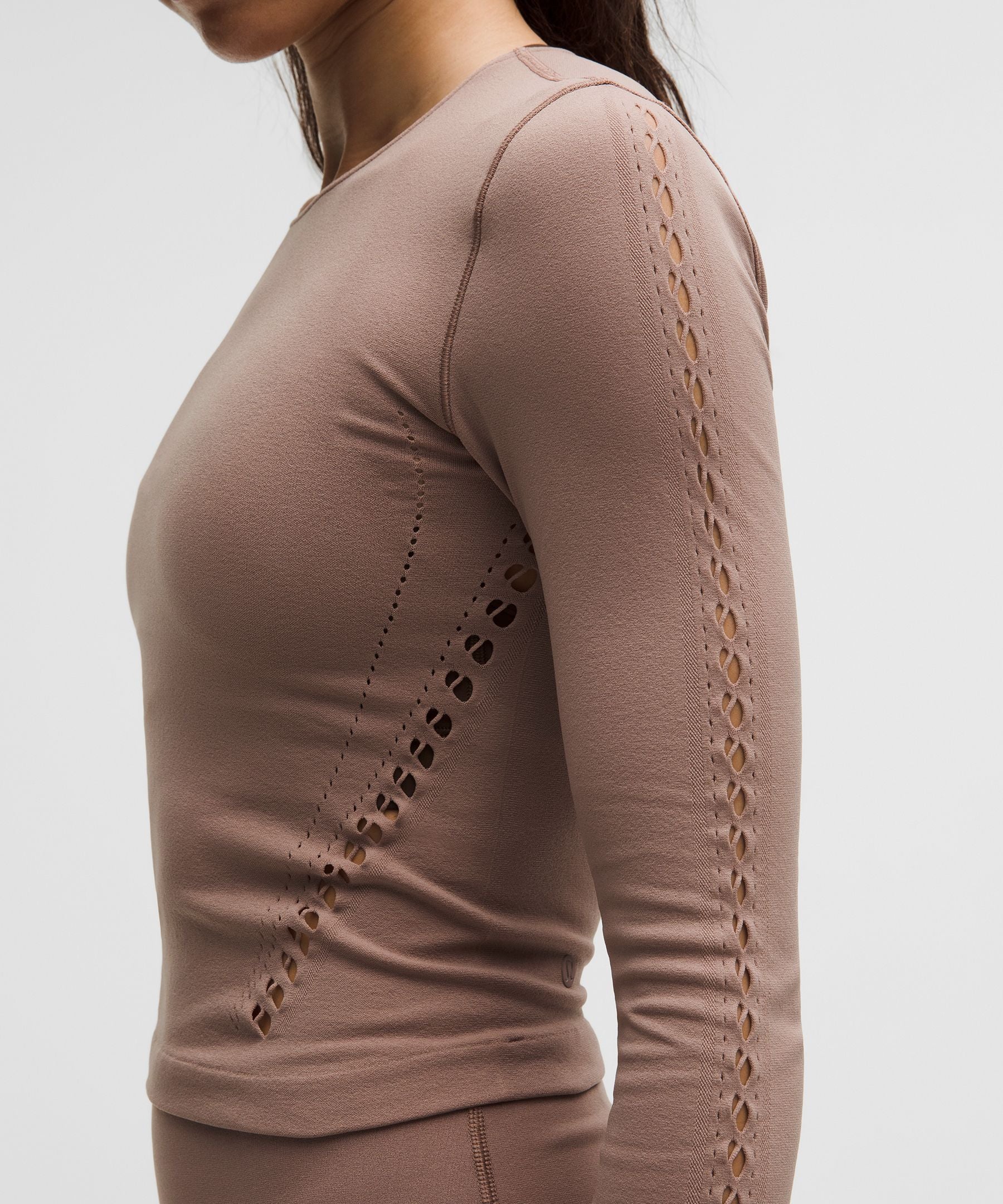 Lululemon Women's RevealKnit Eyelet Crewneck Long-Sleeve Shirt