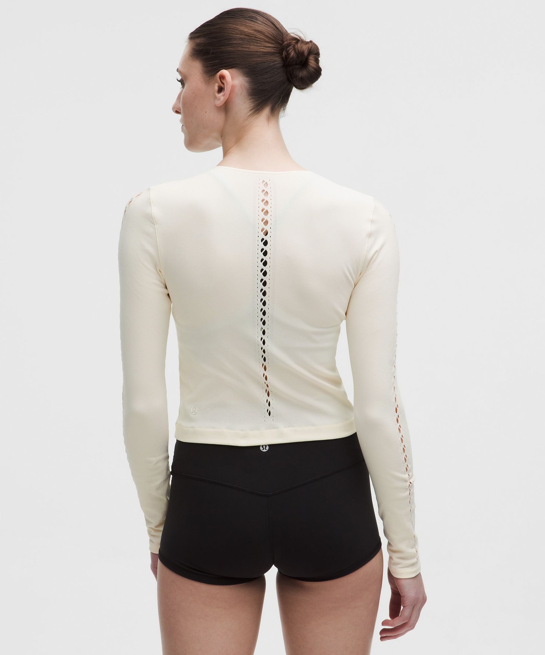 Lululemon Women's RevealKnit Eyelet Crewneck Long-Sleeve Shirt