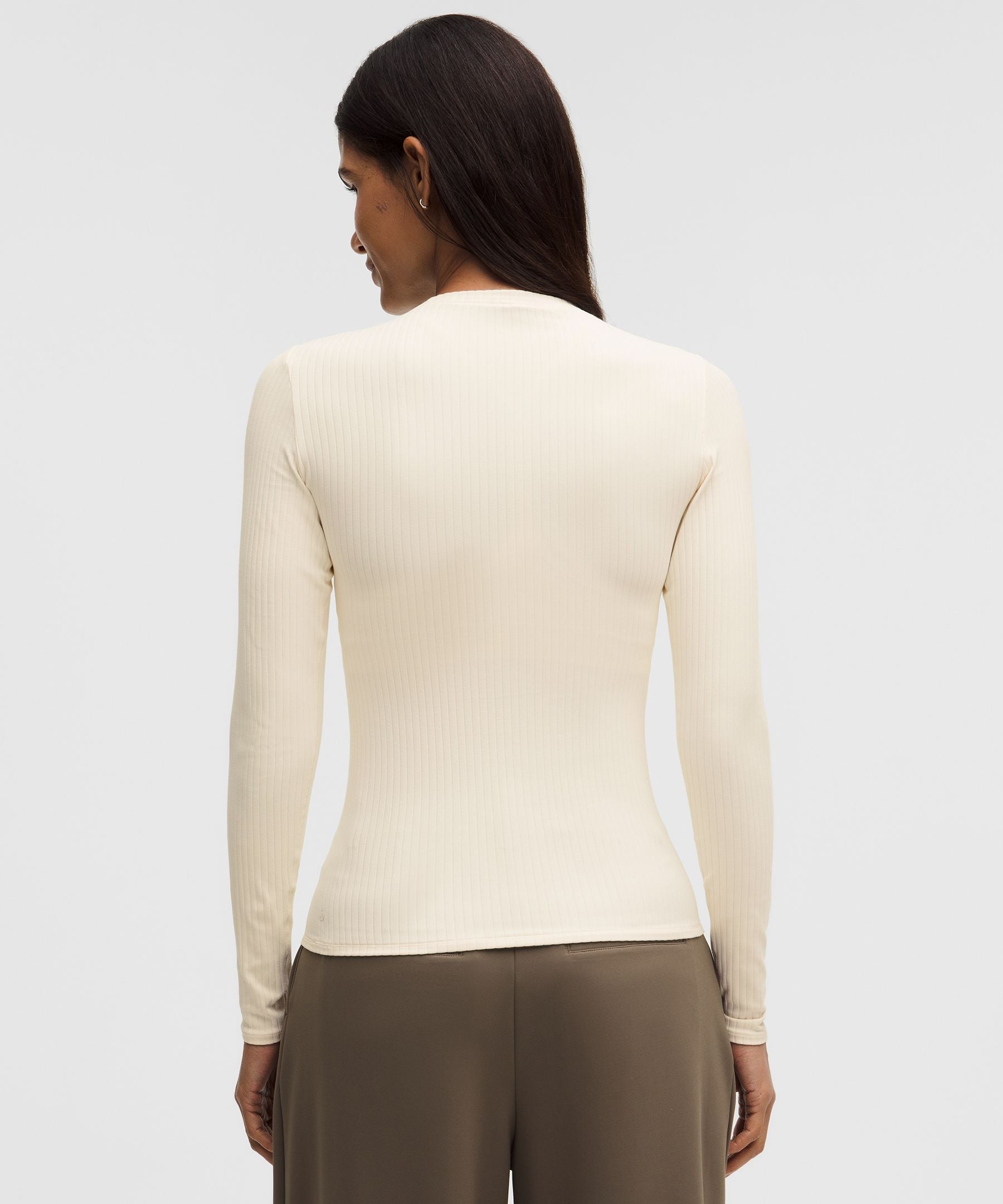 Lululemon Women's Wundermost Ultra-Soft Ribbed Nulu Crewneck Long-Sleeve Shirt