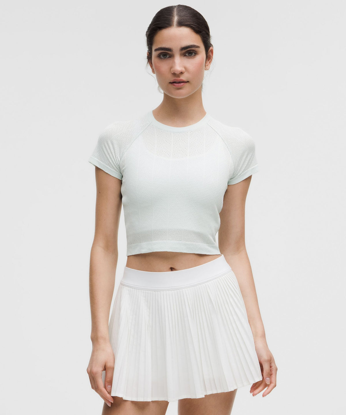 Lululemon Women's Swiftly Pointelle Cropped Short-Sleeve Shirt