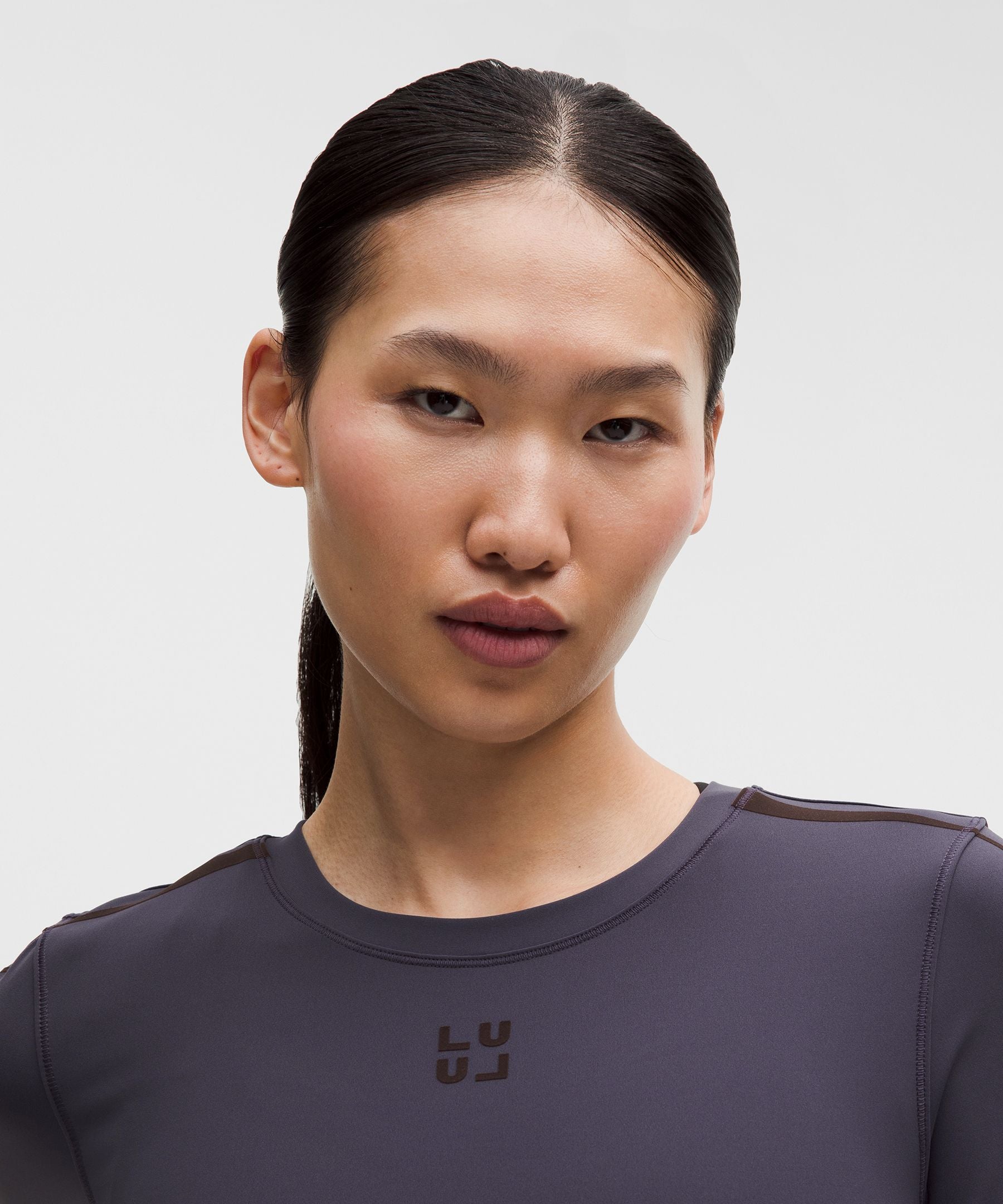 Lululemon Women's Wunder Train Cropped Long-Sleeve Shirt *Flocked