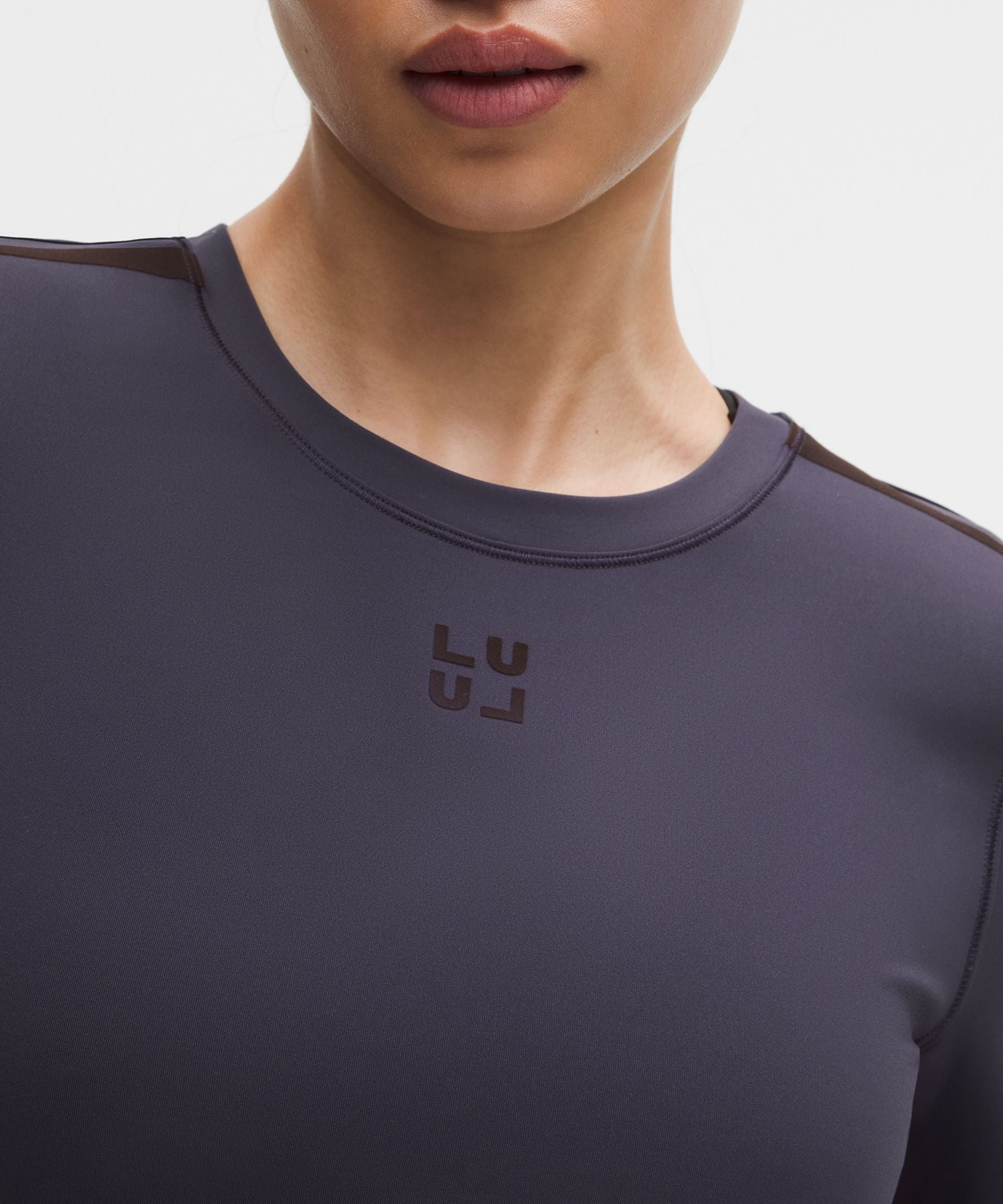 Lululemon Women's Wunder Train Cropped Long-Sleeve Shirt *Flocked
