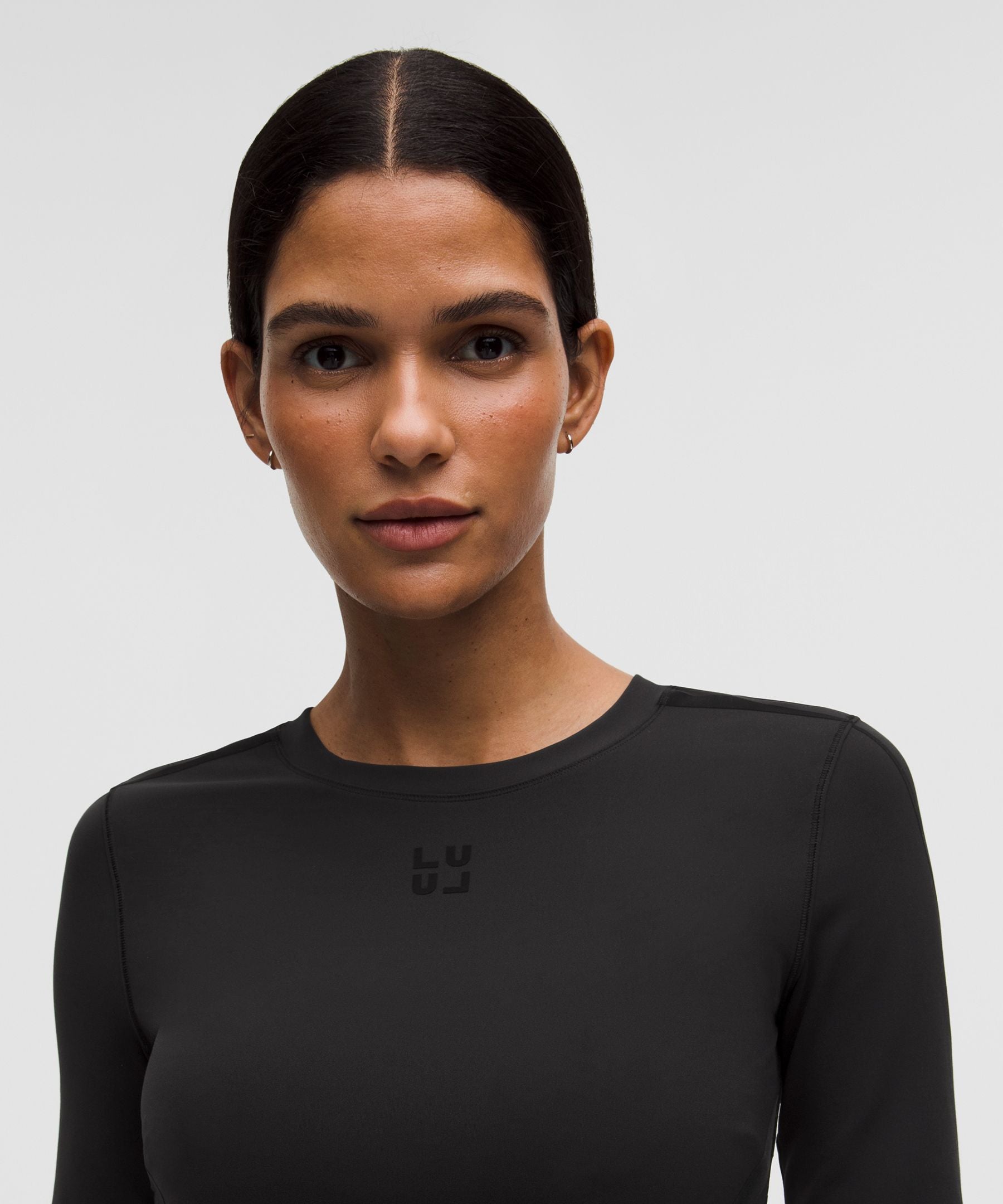 Lululemon Women's Wunder Train Cropped Long-Sleeve Shirt *Flocked