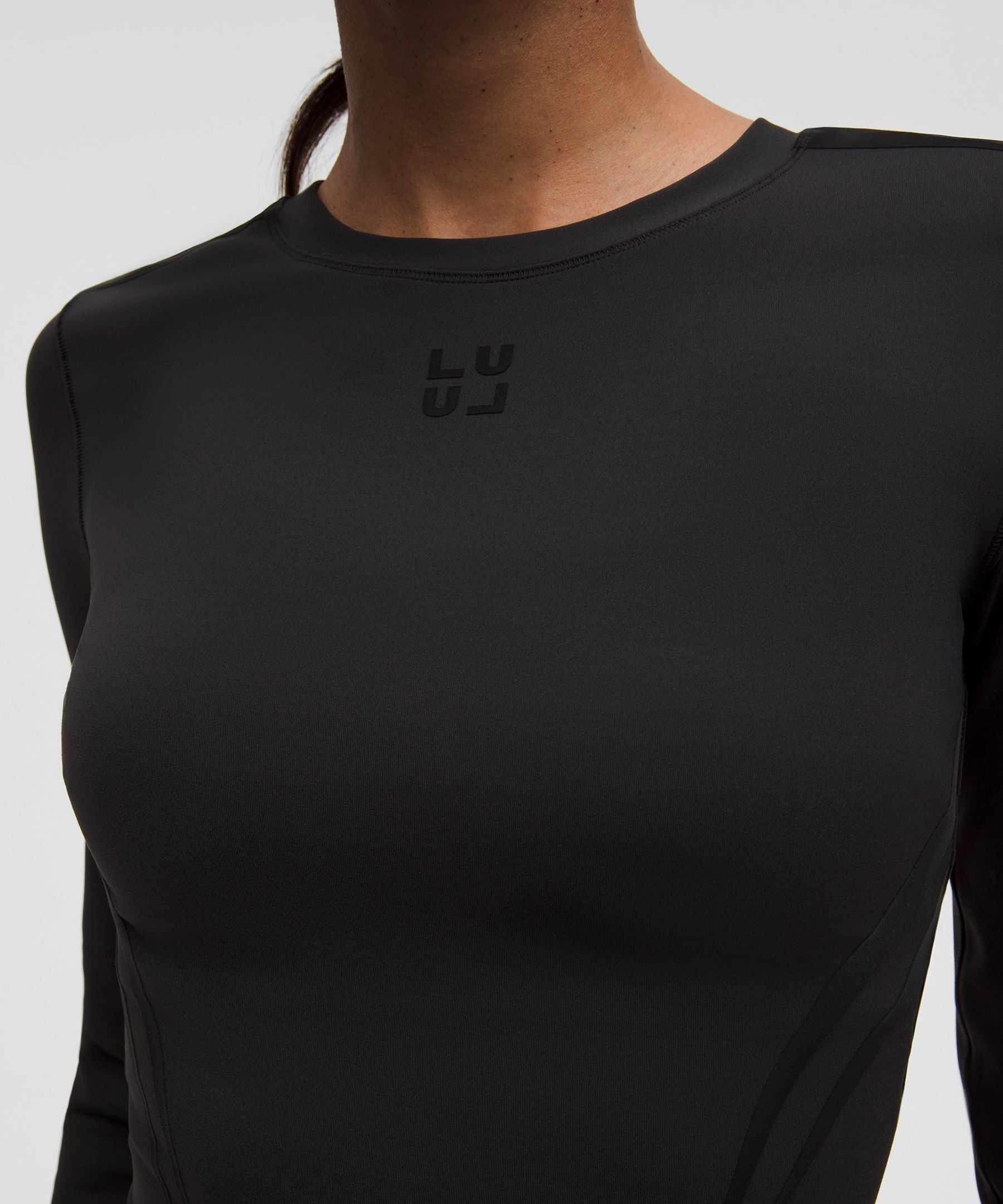 Lululemon Women's Wunder Train Cropped Long-Sleeve Shirt *Flocked