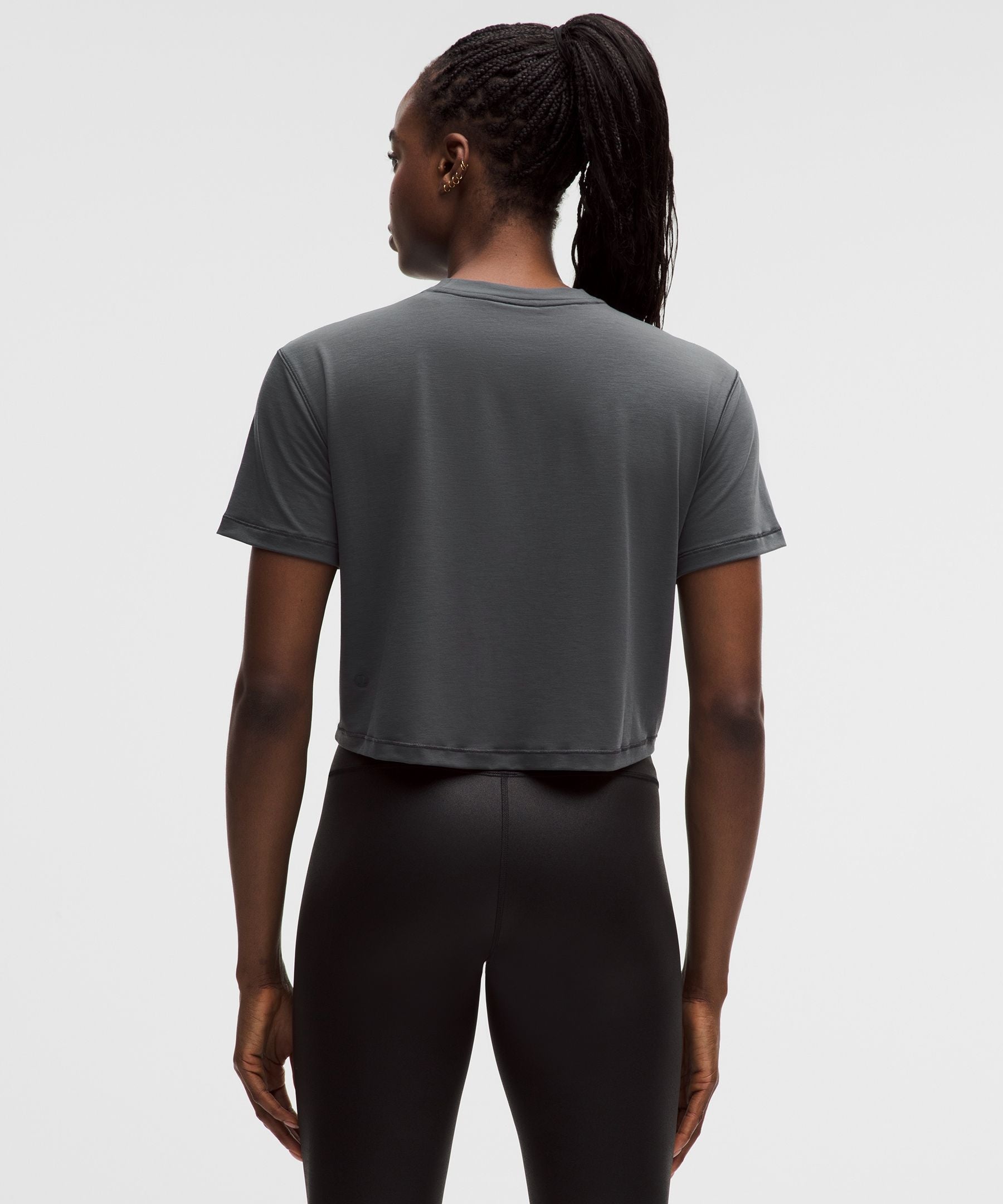 Lululemon Women's Jersey Training Cropped Short-Sleeve Shirt *Flocked