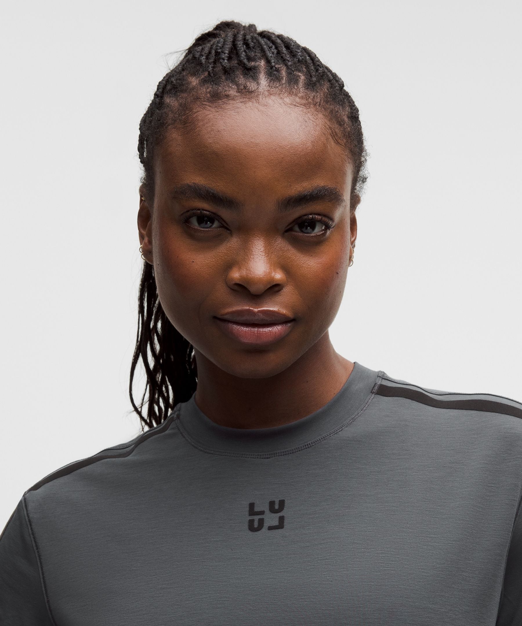 Lululemon Women's Jersey Training Cropped Short-Sleeve Shirt *Flocked