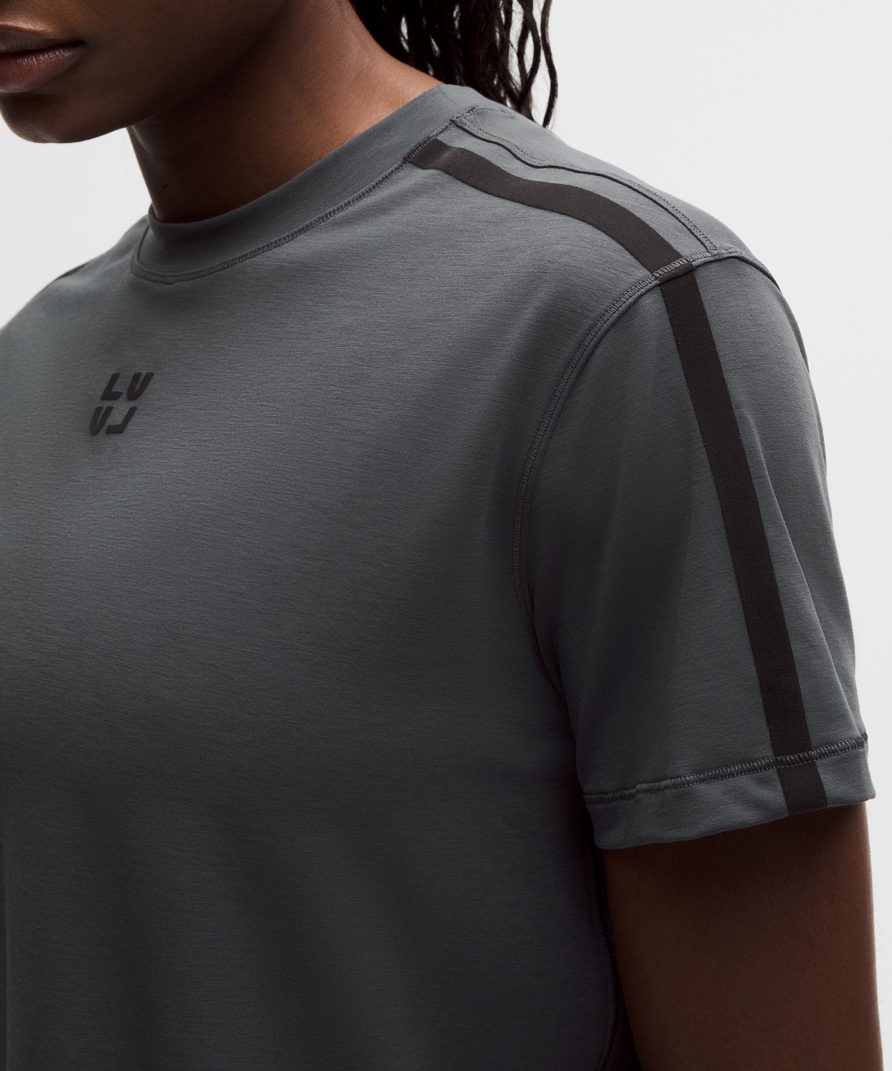 Lululemon Women's Jersey Training Cropped Short-Sleeve Shirt *Flocked