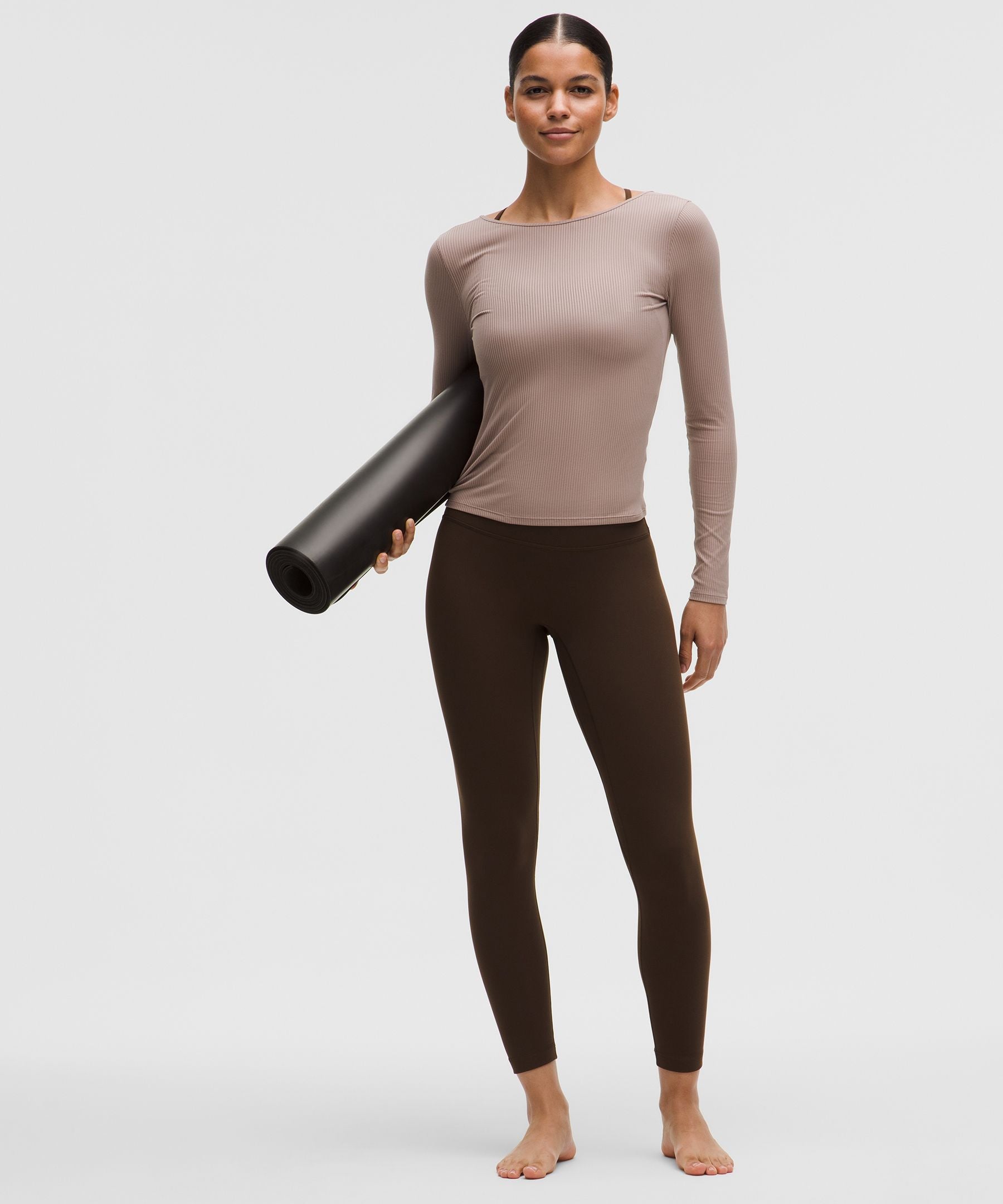 Lululemon Women's Ribbed Scoop-Back Yoga Long-Sleeve Shirt