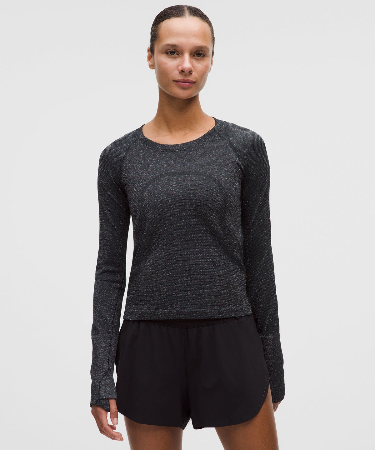 Lululemon Women's Swiftly Tech Long-Sleeve Shirt 2.0 Waist Length *Sparkle