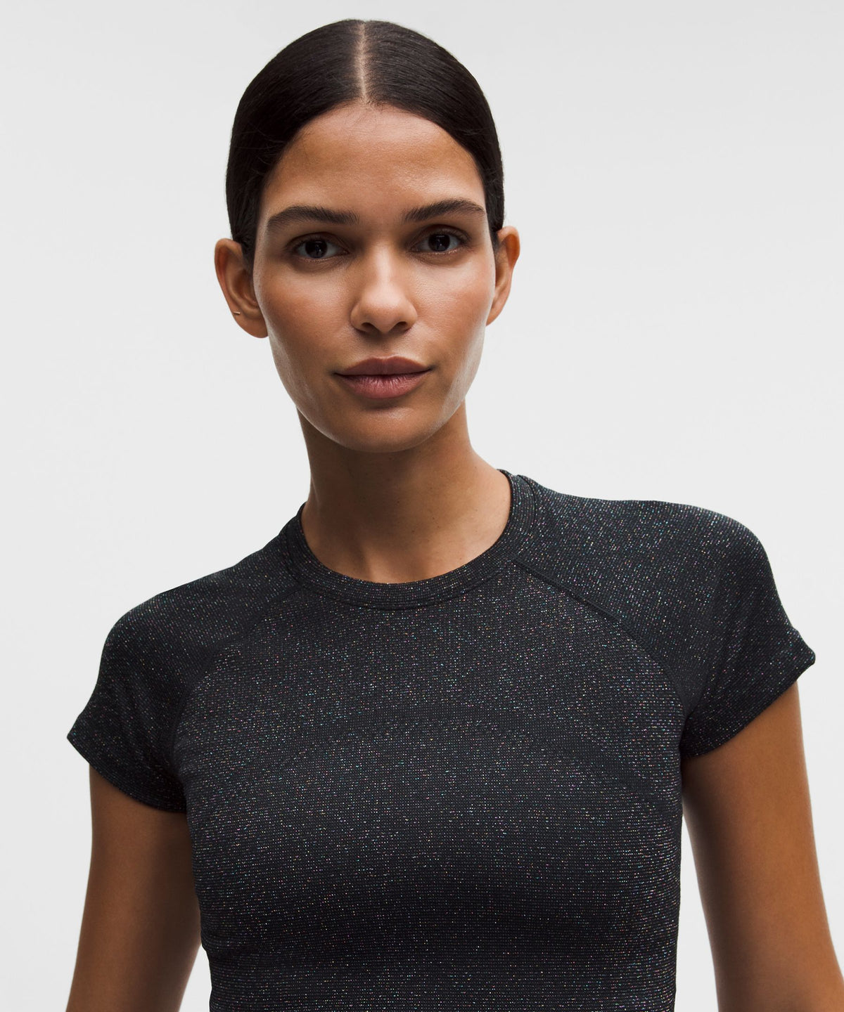 Lululemon Women's Swiftly Tech Cropped Short-Sleeve Shirt 2.0 *Sparkle