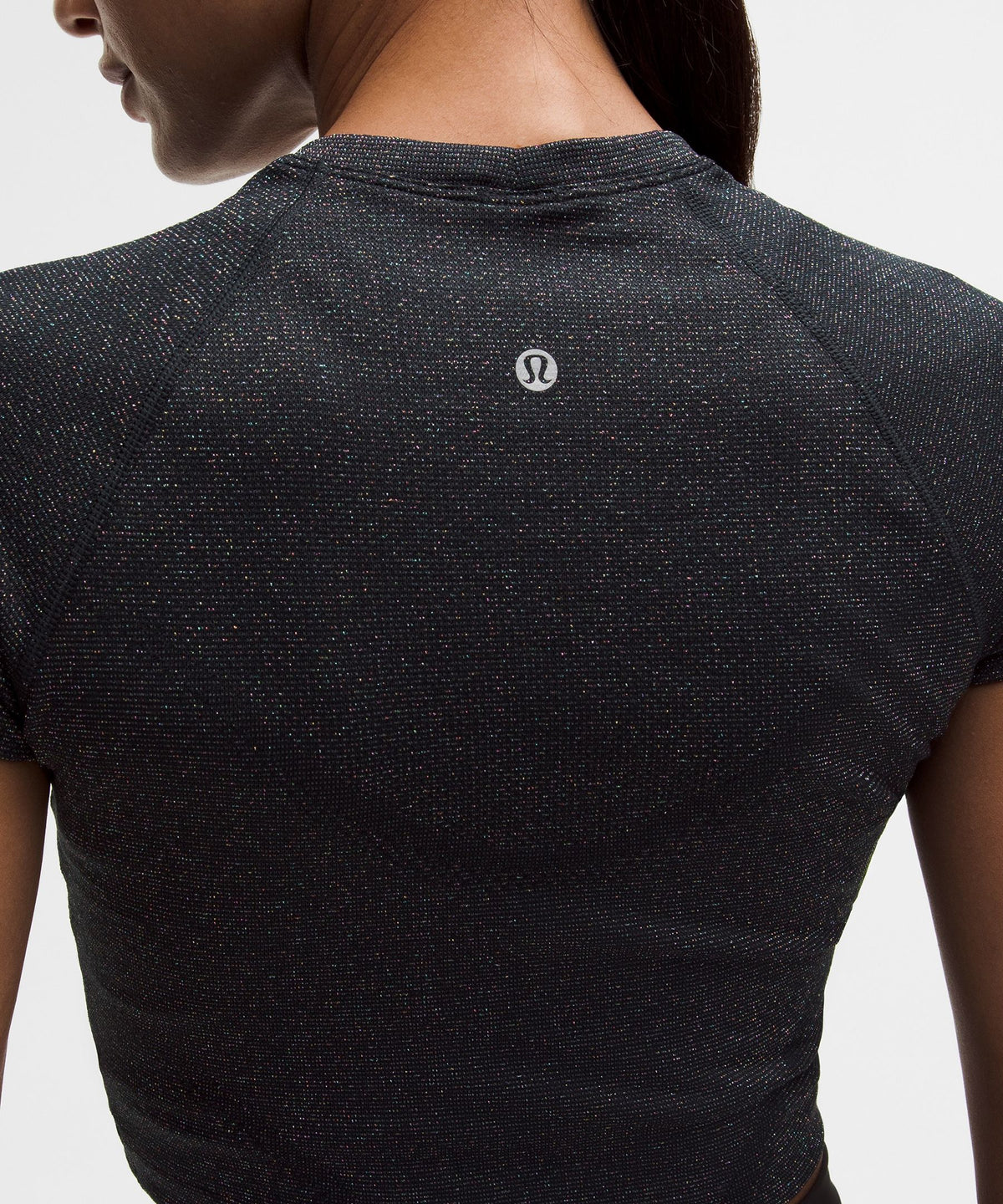 Lululemon Women's Swiftly Tech Cropped Short-Sleeve Shirt 2.0 *Sparkle