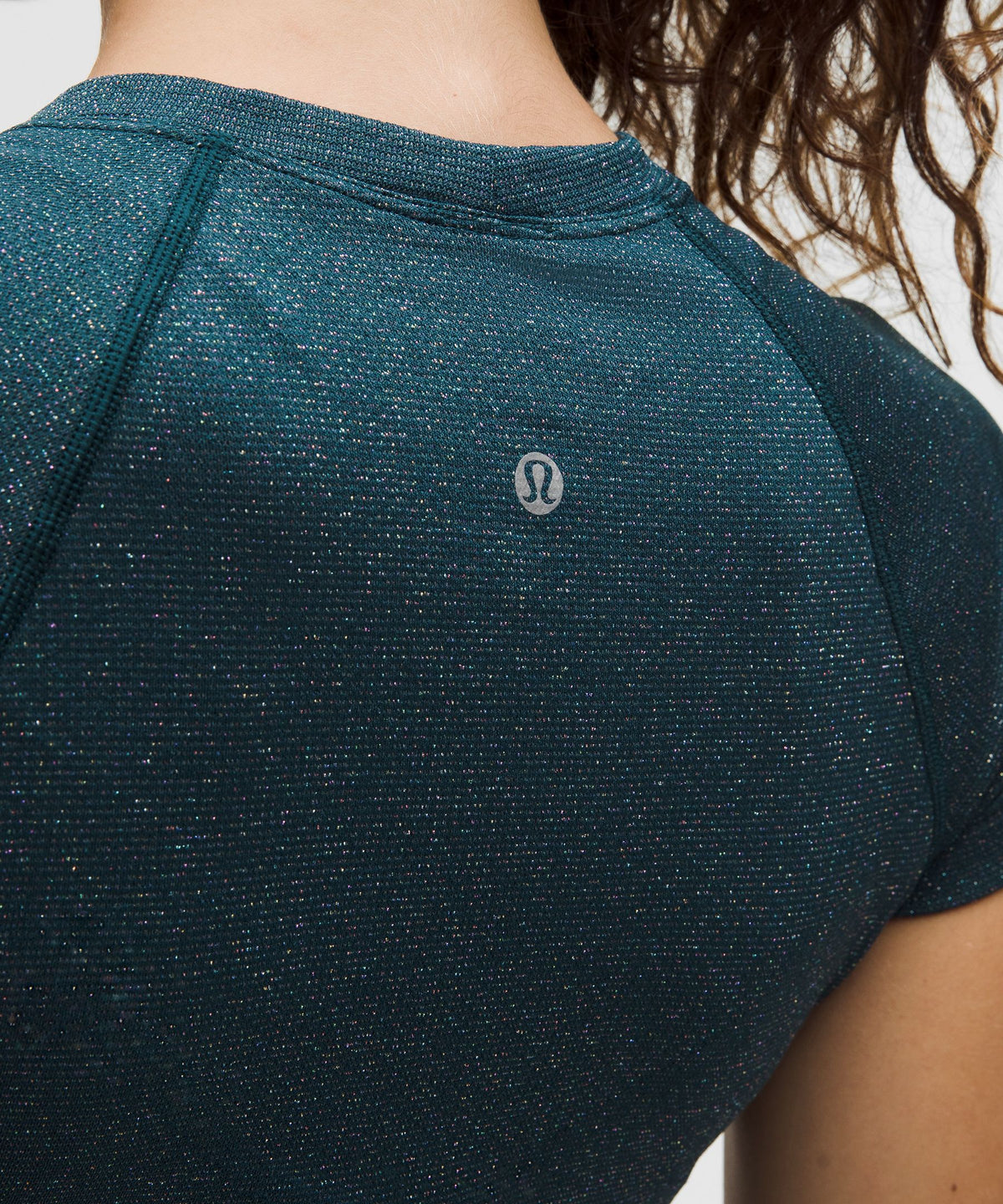 Lululemon Women's Swiftly Tech Cropped Short-Sleeve Shirt 2.0 *Sparkle