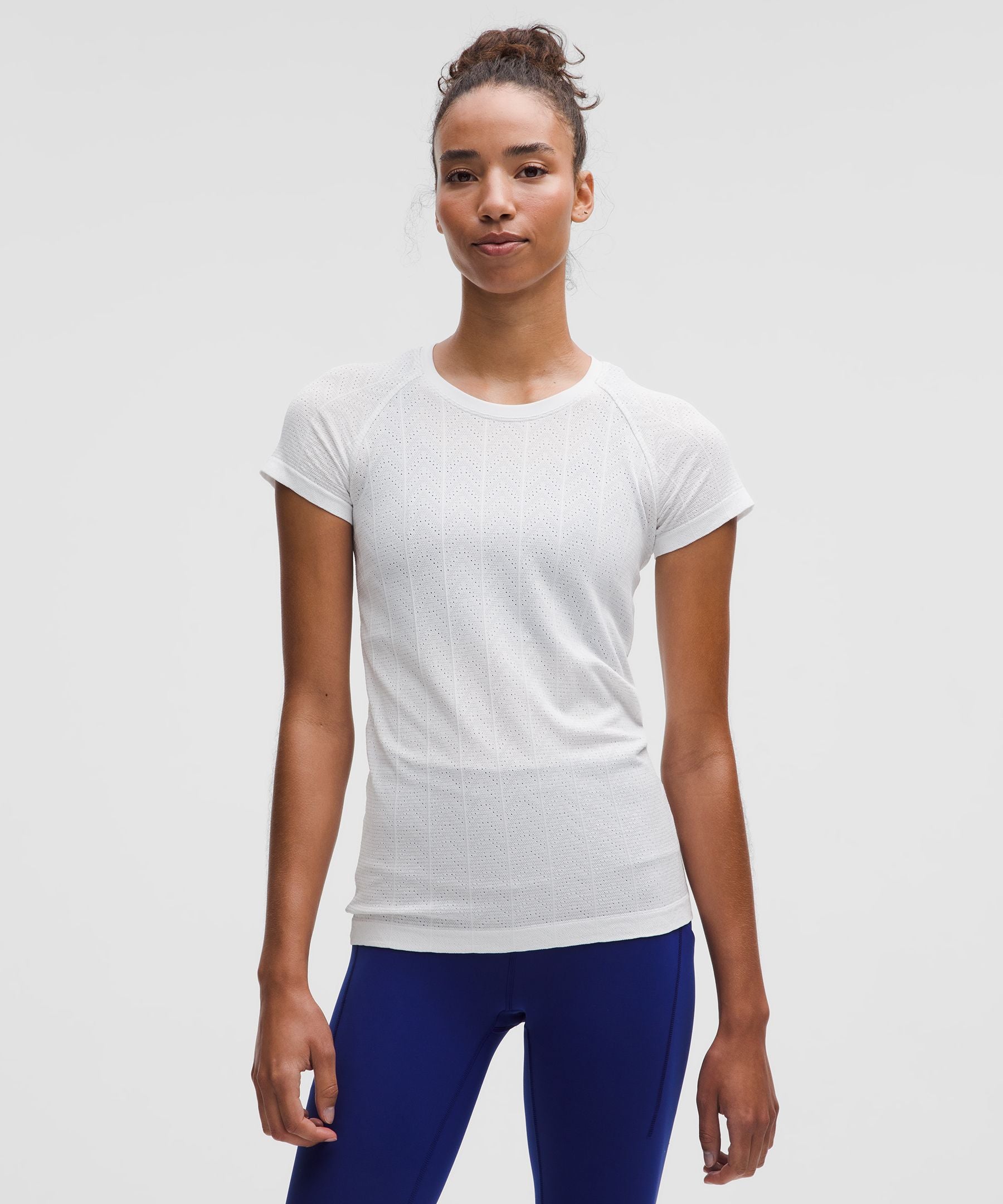 Lululemon Women's Swiftly Pointelle Short-Sleeve Shirt *Hip Length
