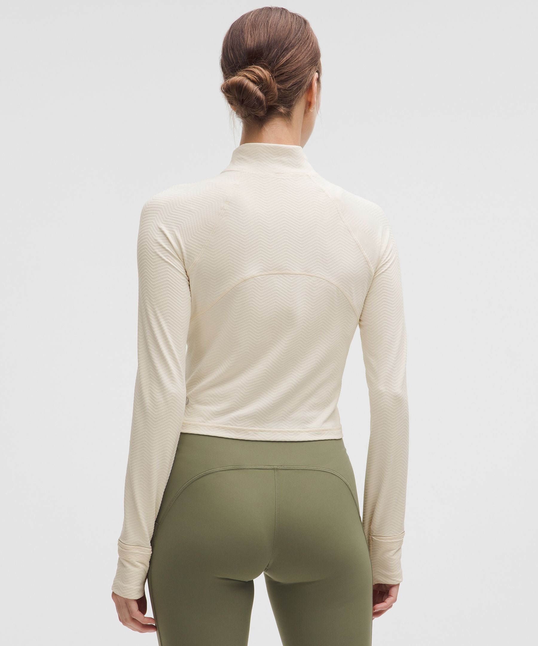 Lululemon It's Rulu Cropped Half Zip *Chevron Updated