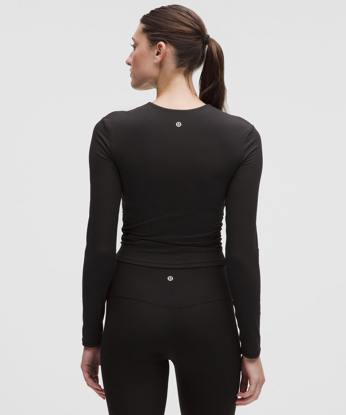 Lululemon Women's All It Takes Ribbed Nulu V-Neck Long-Sleeve Shirt *B-D Cups