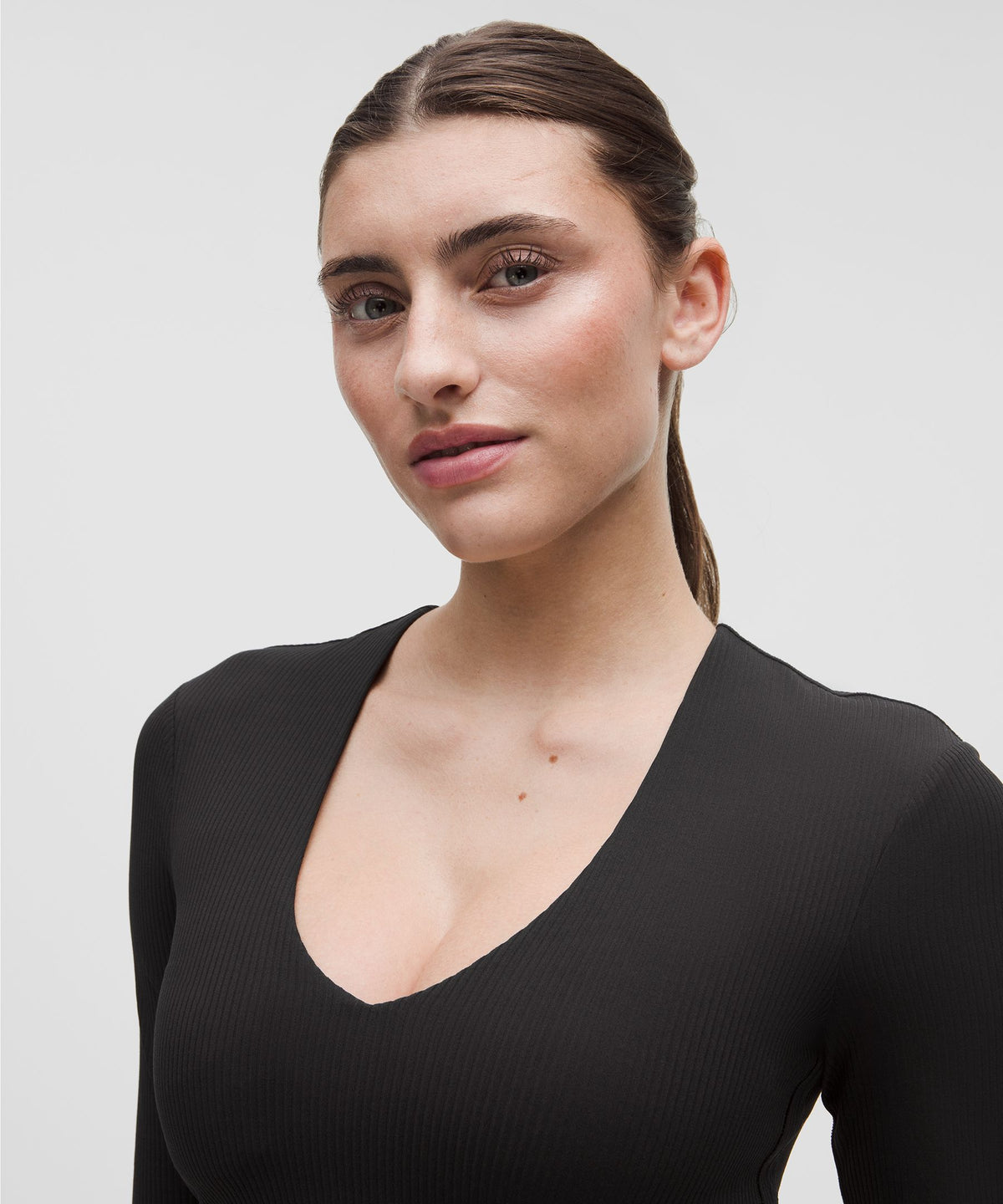 Lululemon Women's All It Takes Ribbed Nulu V-Neck Long-Sleeve Shirt *B-D Cups