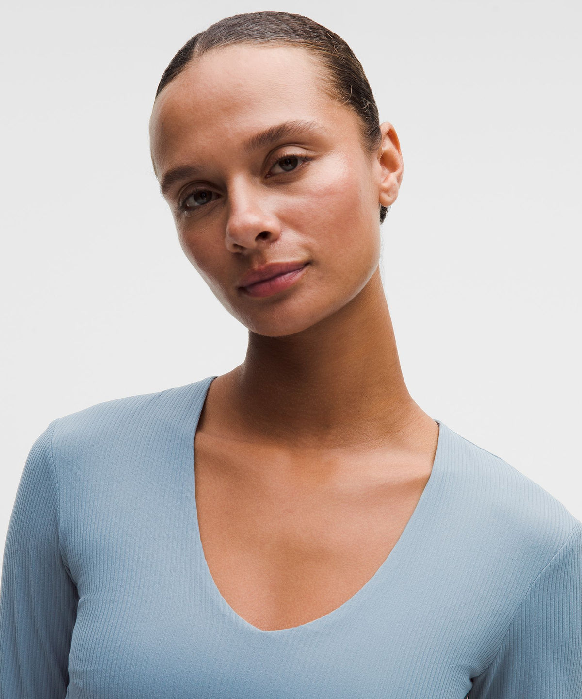 Lululemon Women's All It Takes Ribbed Nulu V-Neck Long-Sleeve Shirt *B-D Cups