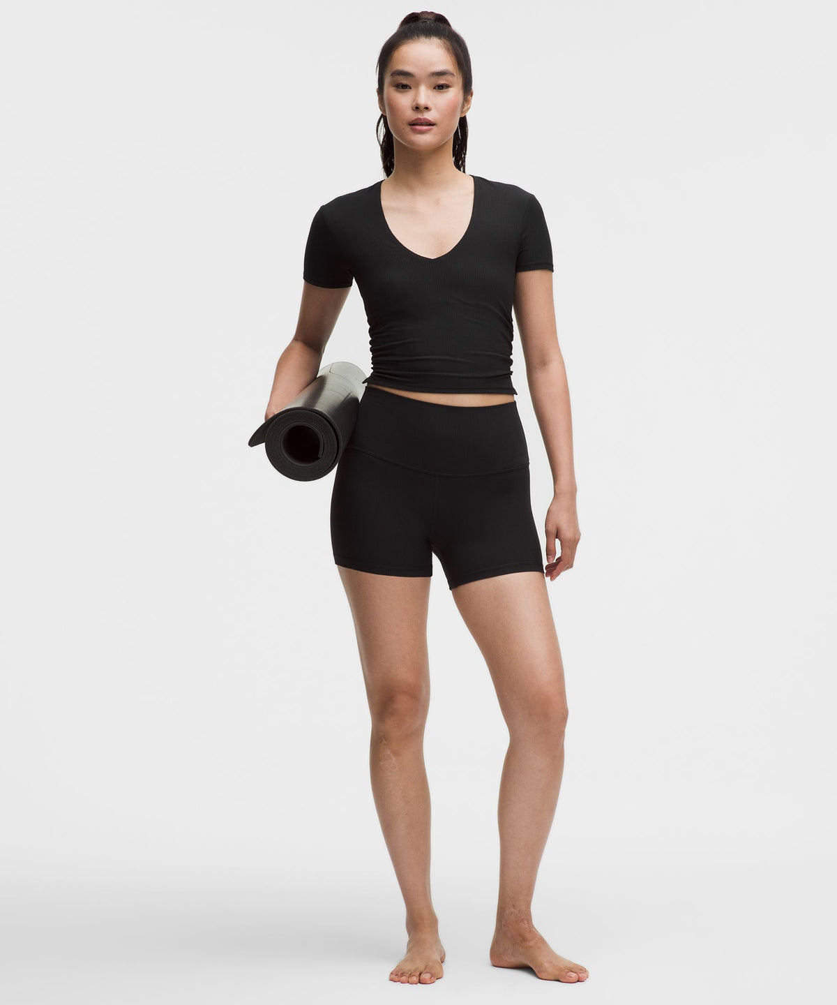 Lululemon Women's All It Takes Ribbed Nulu V-Neck T-Shirt *B–D Cups