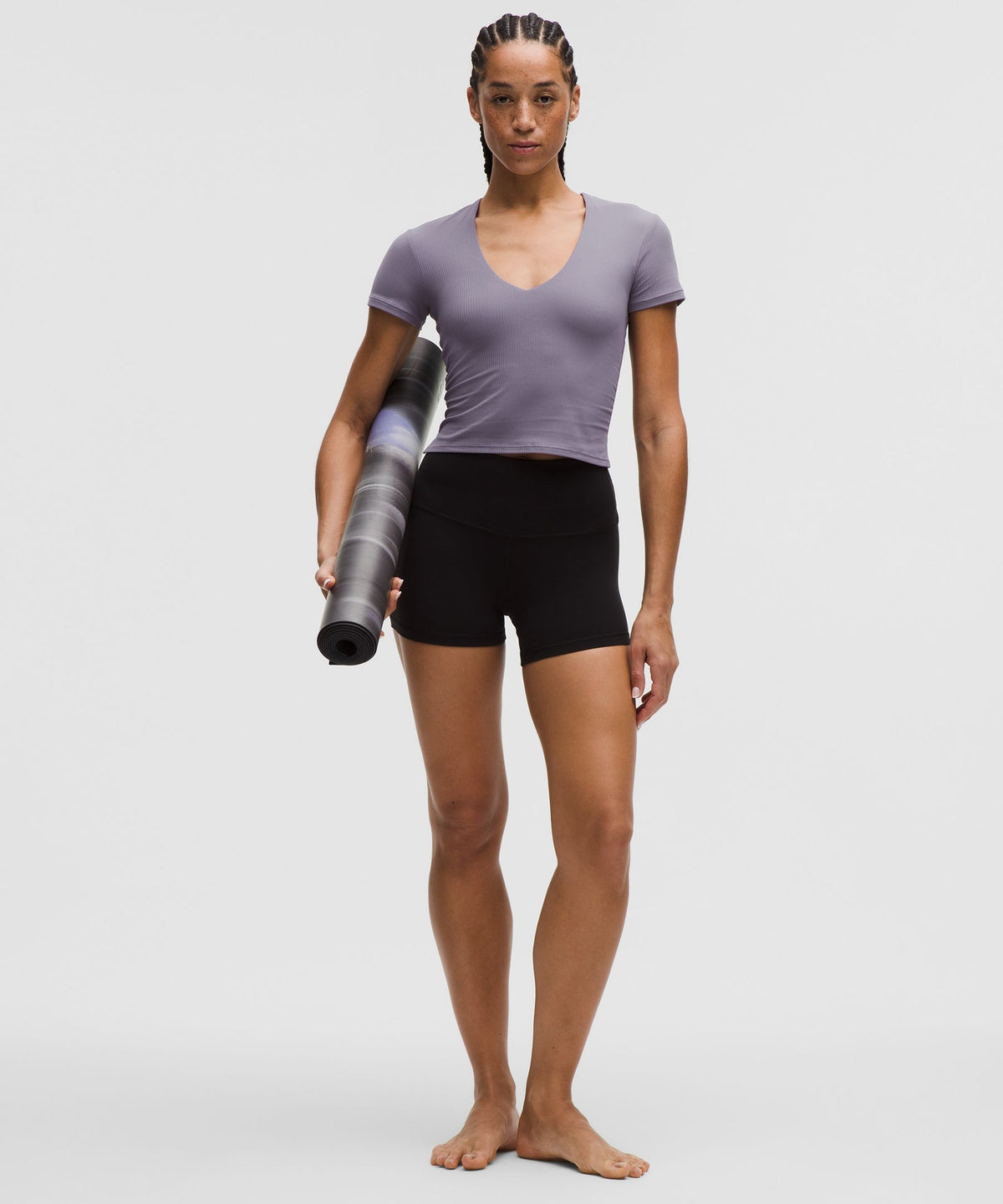 Lululemon Women's All It Takes Ribbed Nulu V-Neck T-Shirt *B–D Cups